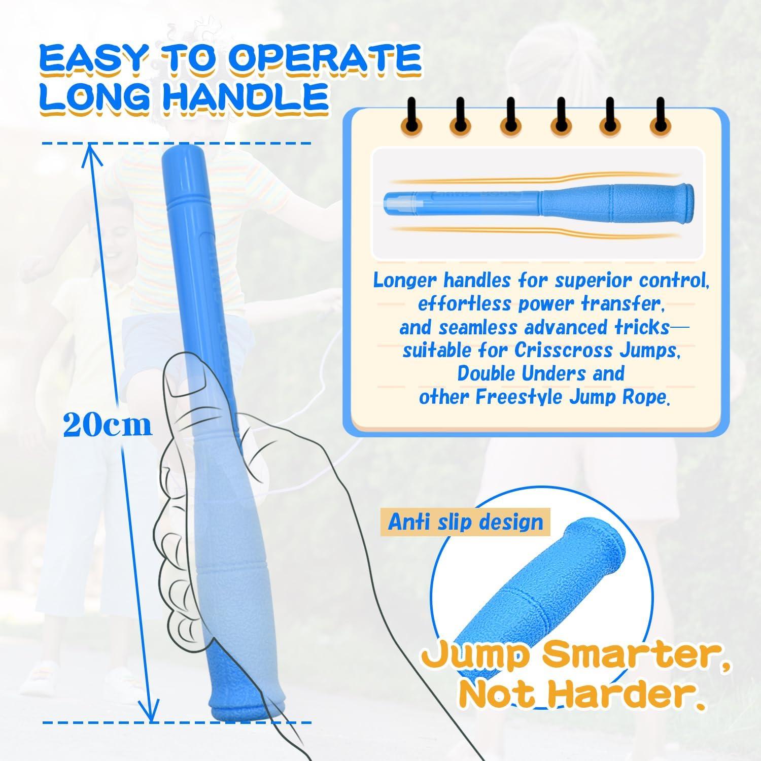 Cuerda de Salto Ajustable FEELCAT 2.8m Verde para Fitness