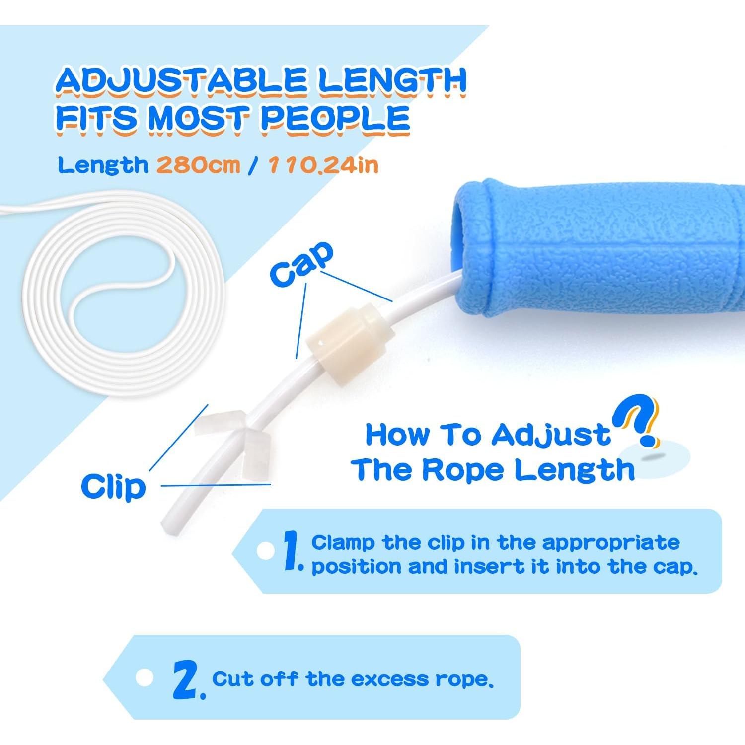 Cuerda de Salto Ajustable FEELCAT 2.8m Verde para Fitness