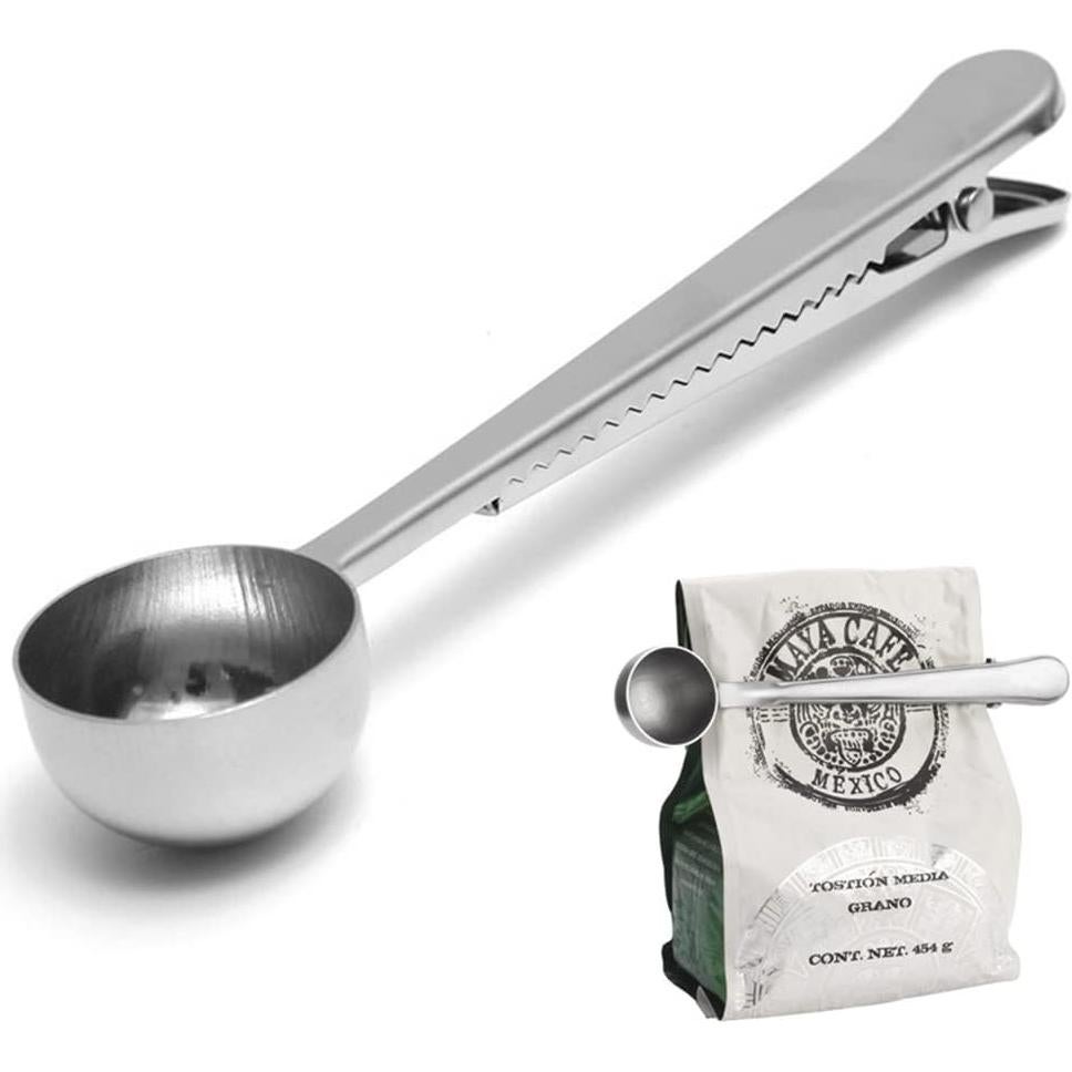 Cucharada de Café con Clip TopHomer - Acero Inoxidable 2 Pcs