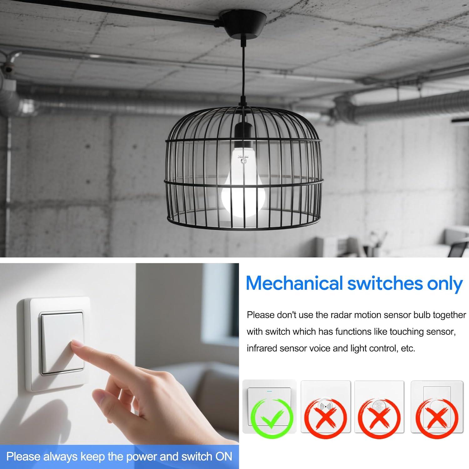 Bombillas LED YANKON A21 con Sensor de Movimiento 14.5W 1500LM