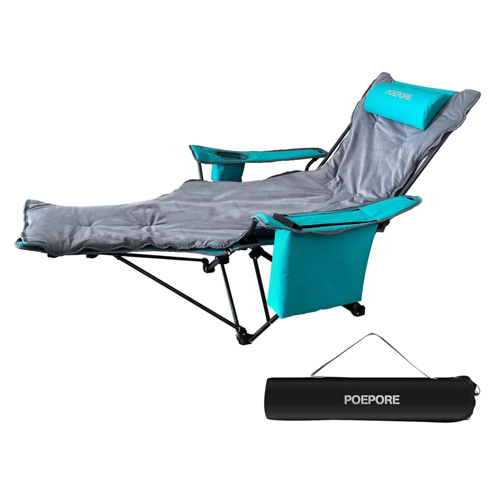 Silla de Camping POEPORE Reclinable 4 Posiciones 120 kg