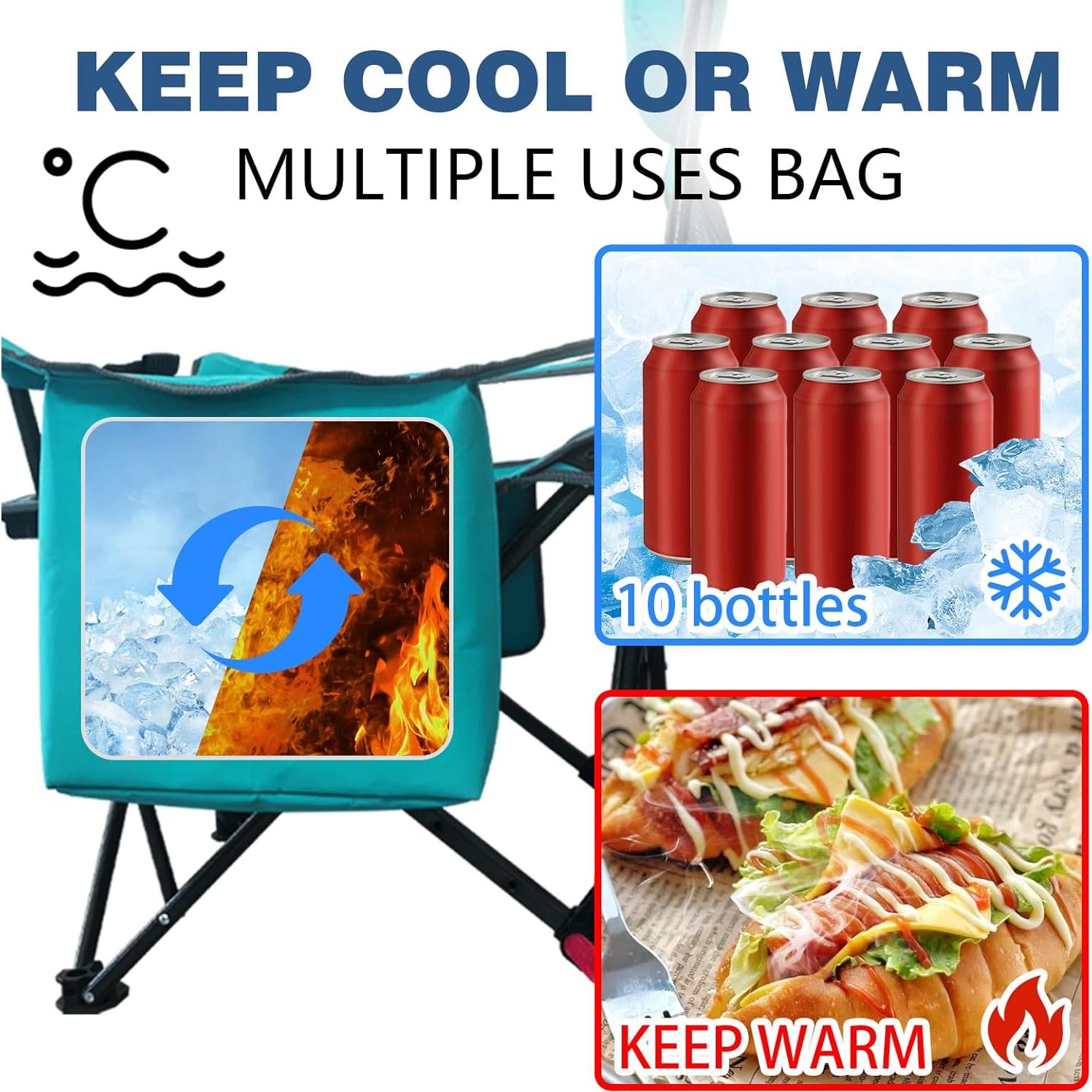 Silla de Camping POEPORE Reclinable 4 Posiciones 120 kg