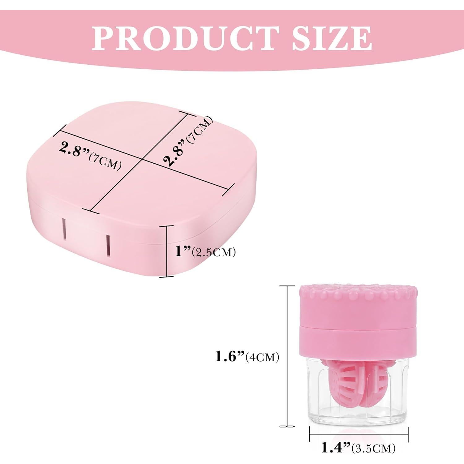 Estuches para Lentes de Contacto ReignSword - Kit de Viaje Rosa y Azul