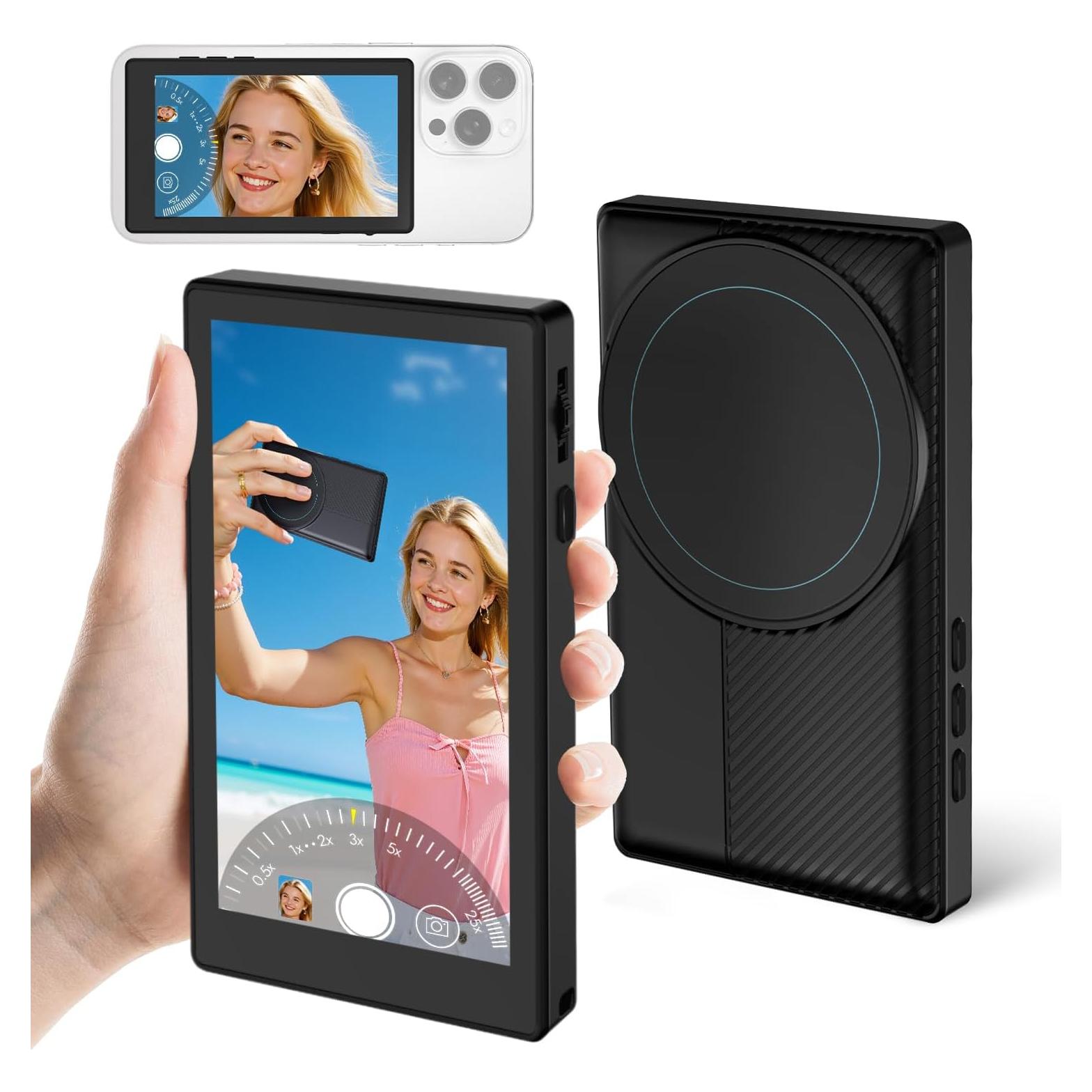 Monitor Selfie Inalámbrico WARDIX 3.97" Magnético Negro