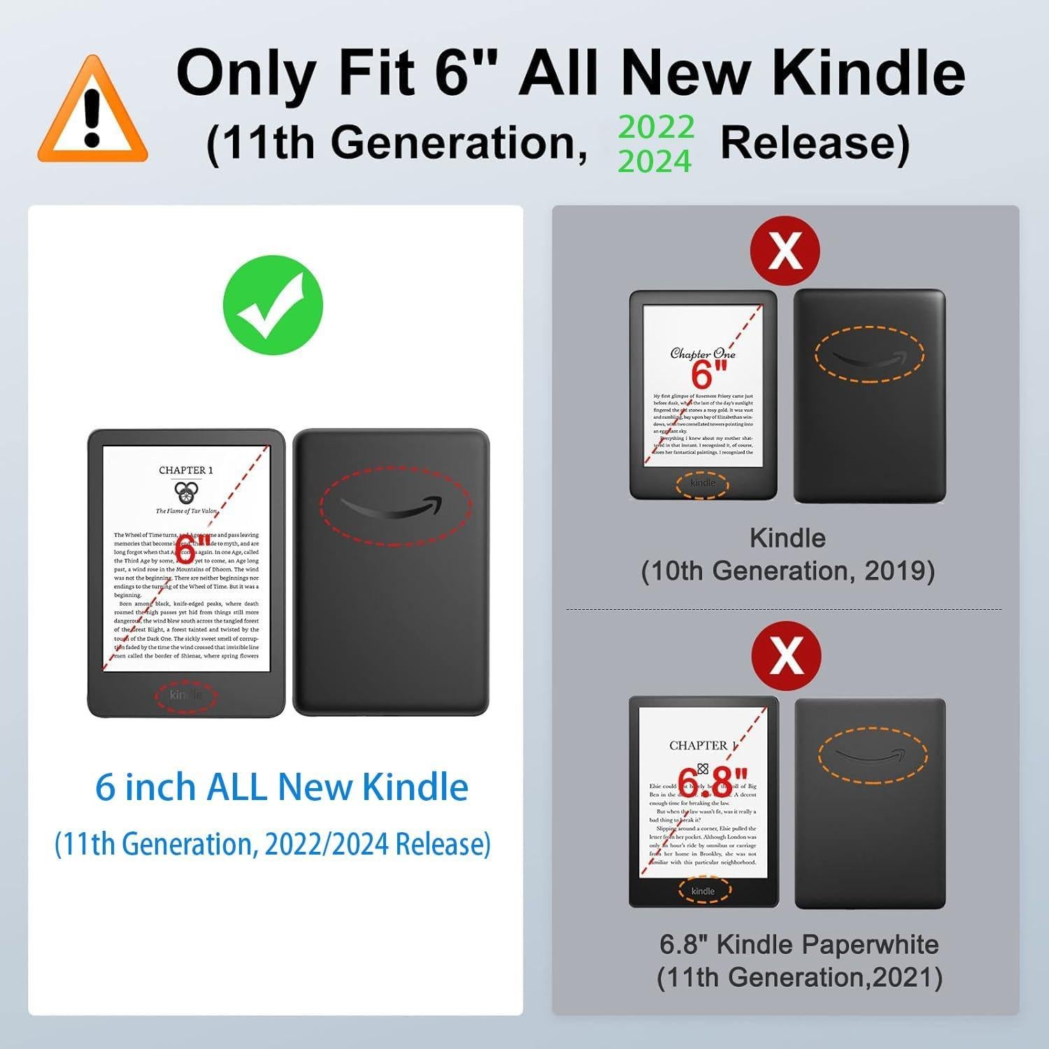 Funda Protectora para Kindle 6" NSXOXO con Auto Despertar