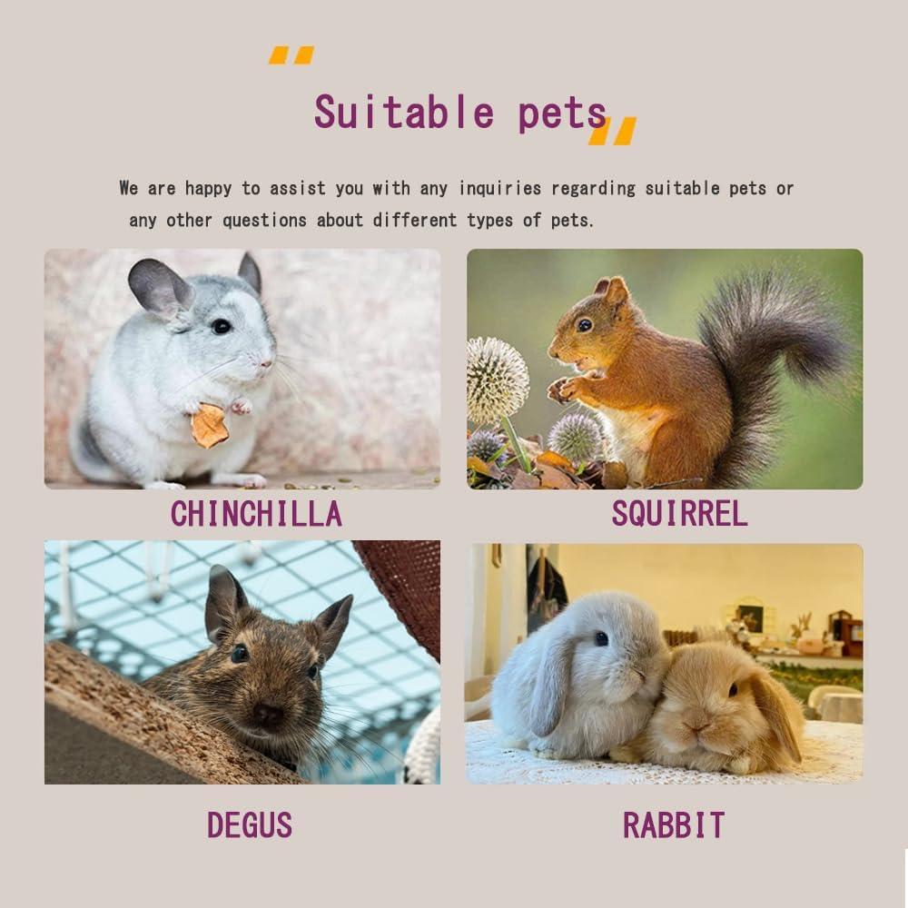 Casa de Chinchilla de Madera Natural CHIIRAKU - Mini 29.5x21.6cm