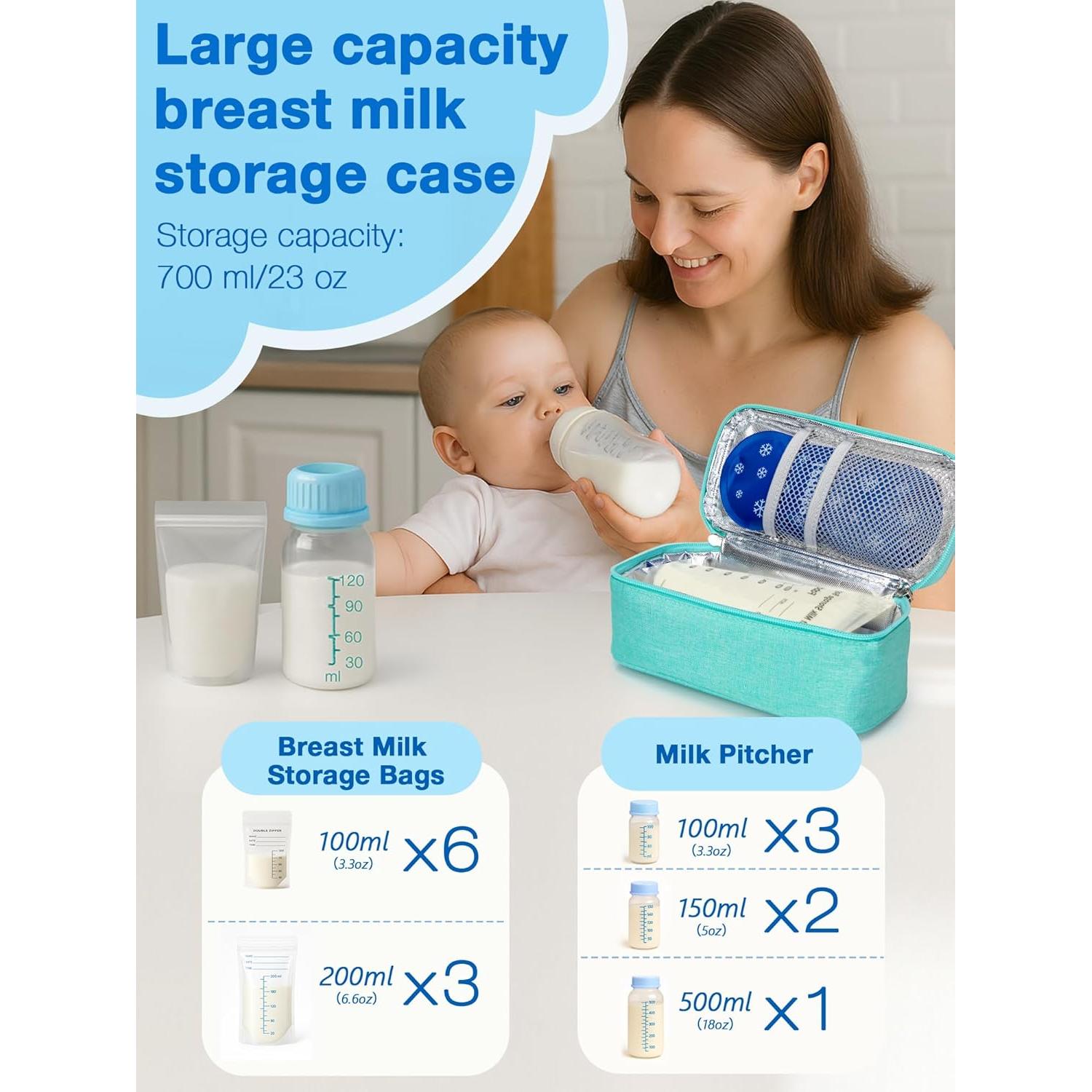 Bolsa de Enfriamiento de Leche Materna SUNMON Verde Claro