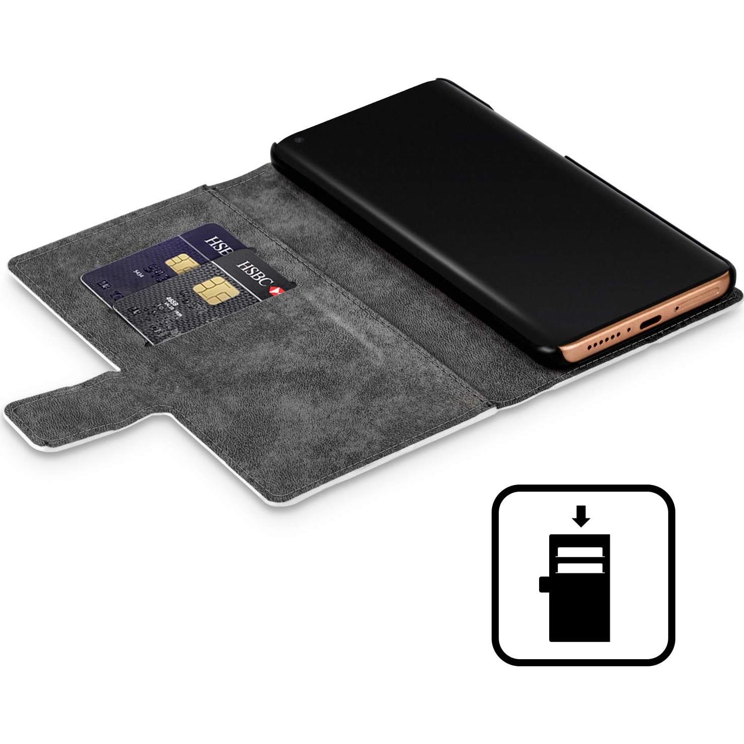 Funda de Cartera de Cuero Sarah Richter Gato Negro para Xiaomi Redmi 12