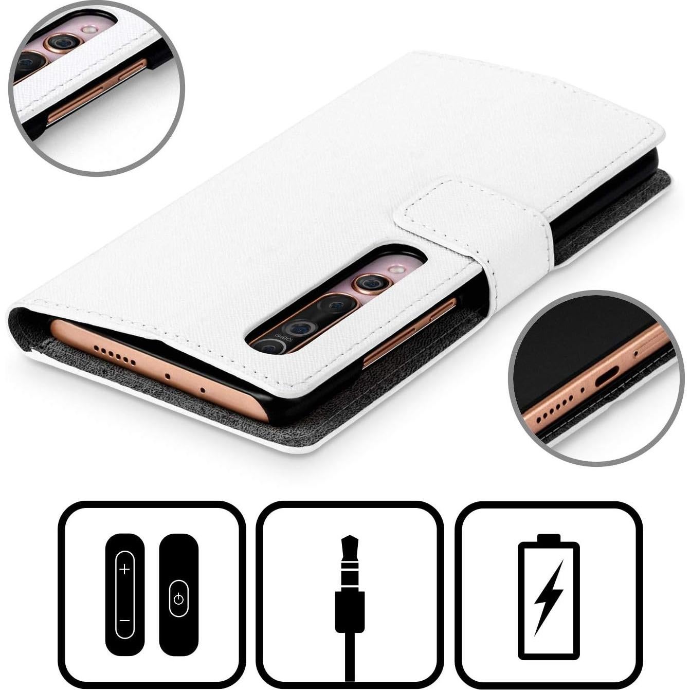 Funda de Cartera de Cuero Sarah Richter Gato Negro para Xiaomi Redmi 12