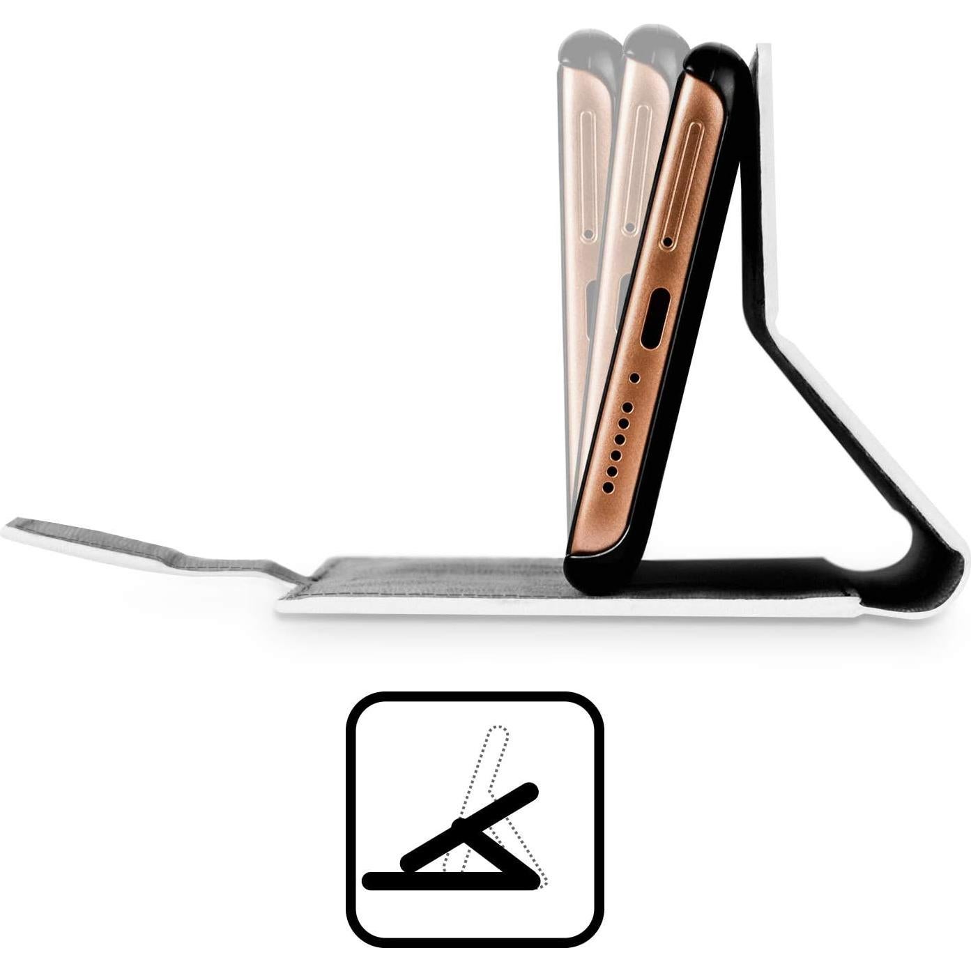 Funda de Cartera de Cuero Sarah Richter Gato Negro para Xiaomi Redmi 12