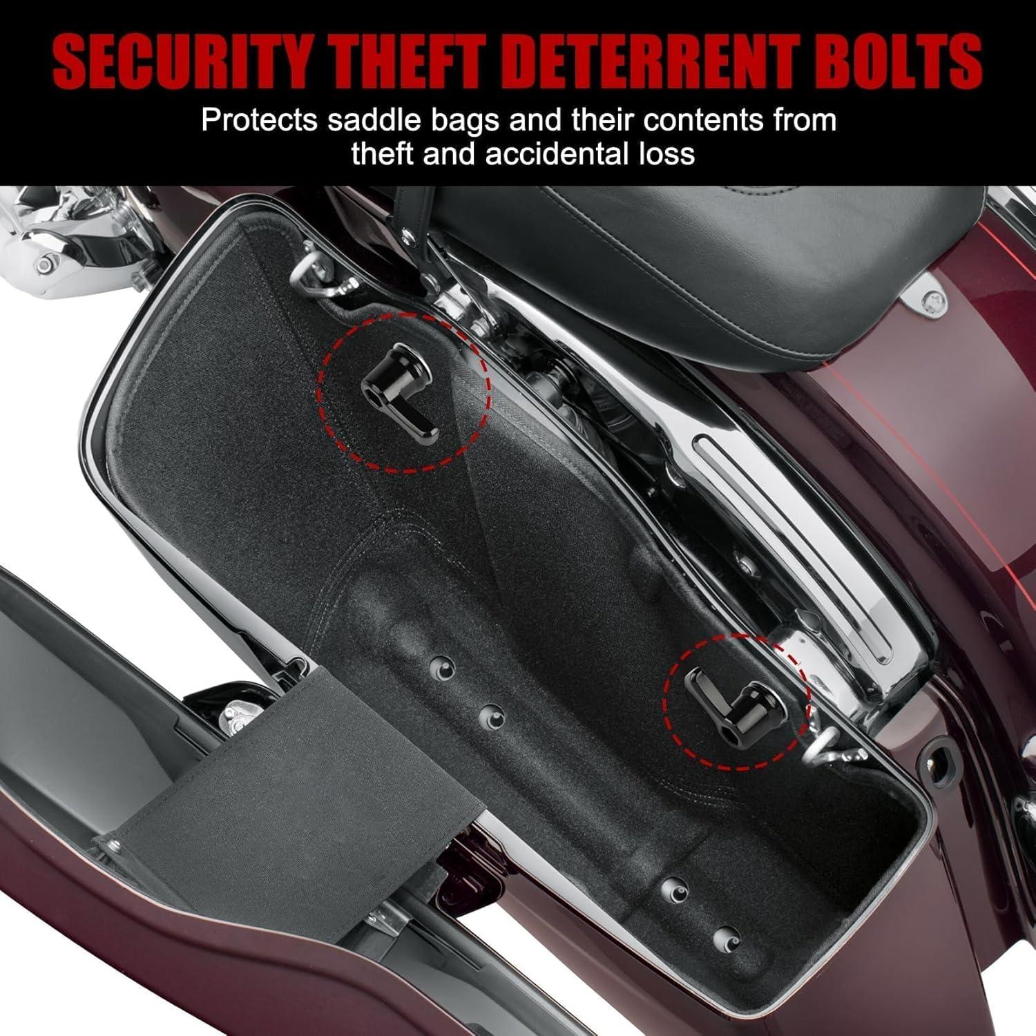 Kit de Tornillos de Montaje Antirrobo para Bolsa de Silla Screw83 - Negro