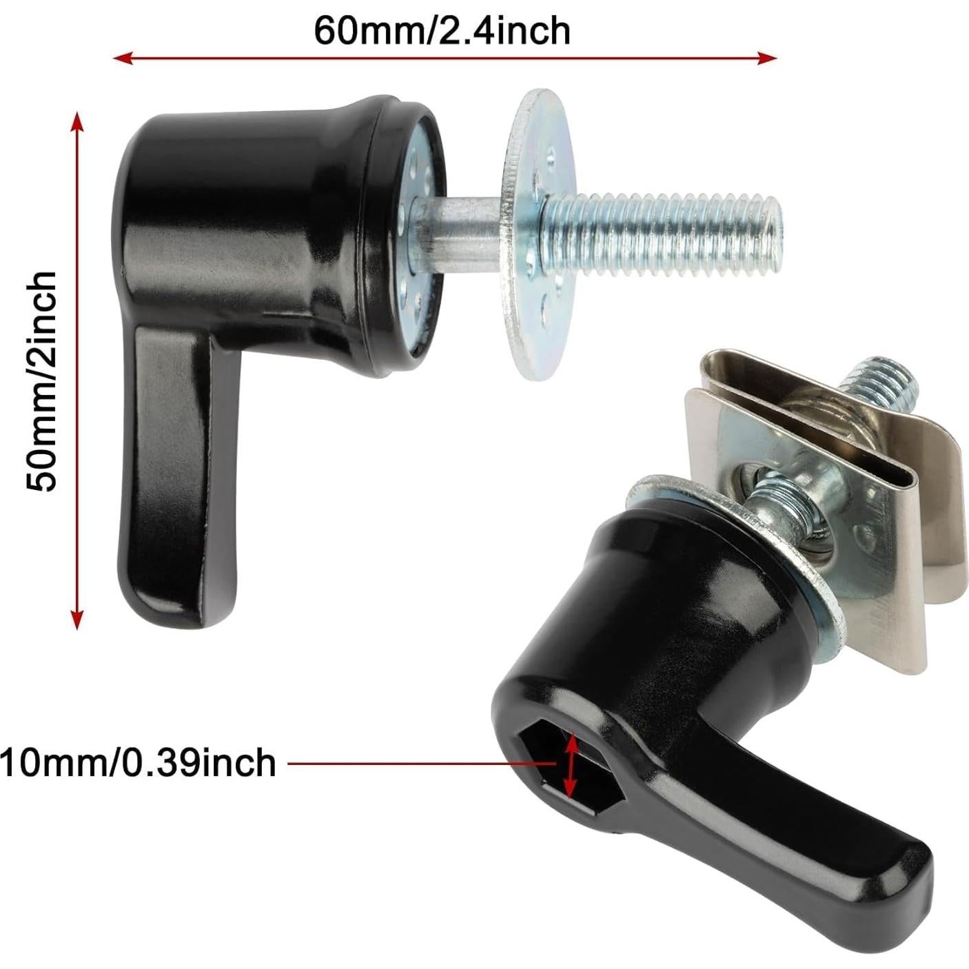 Kit de Tornillos de Montaje Antirrobo para Bolsa de Silla Screw83 - Negro