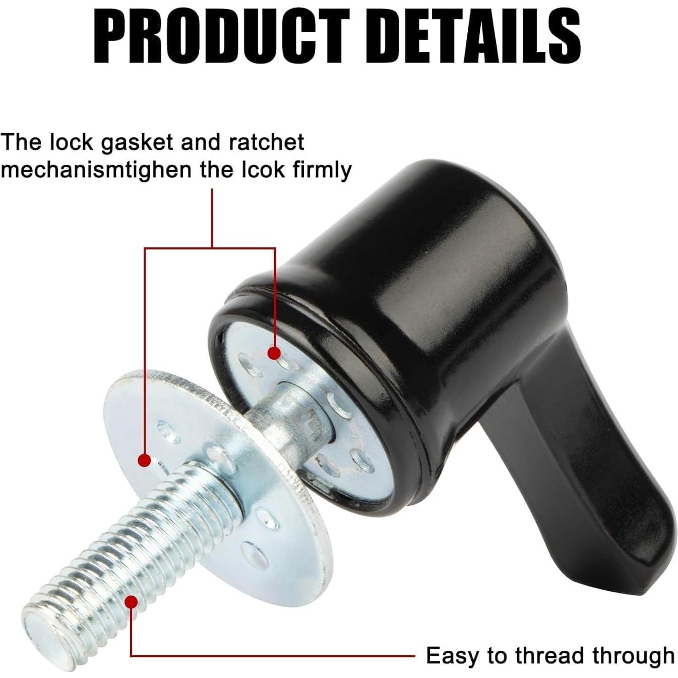 Kit de Tornillos de Montaje Antirrobo para Bolsa de Silla Screw83 - Negro