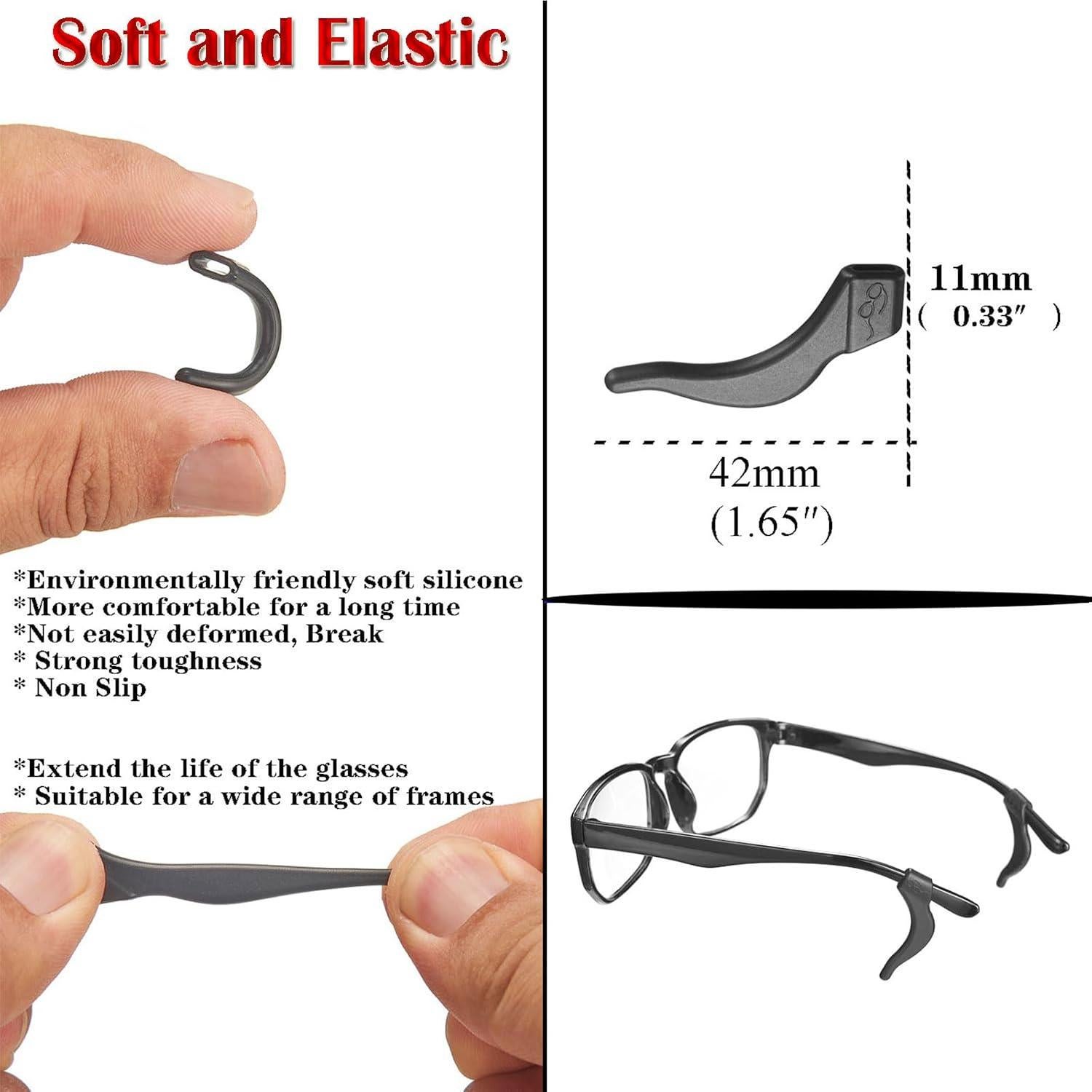 30 Pares Sujetadores de Gafas Antideslizantes AZFVBQL - Silicona