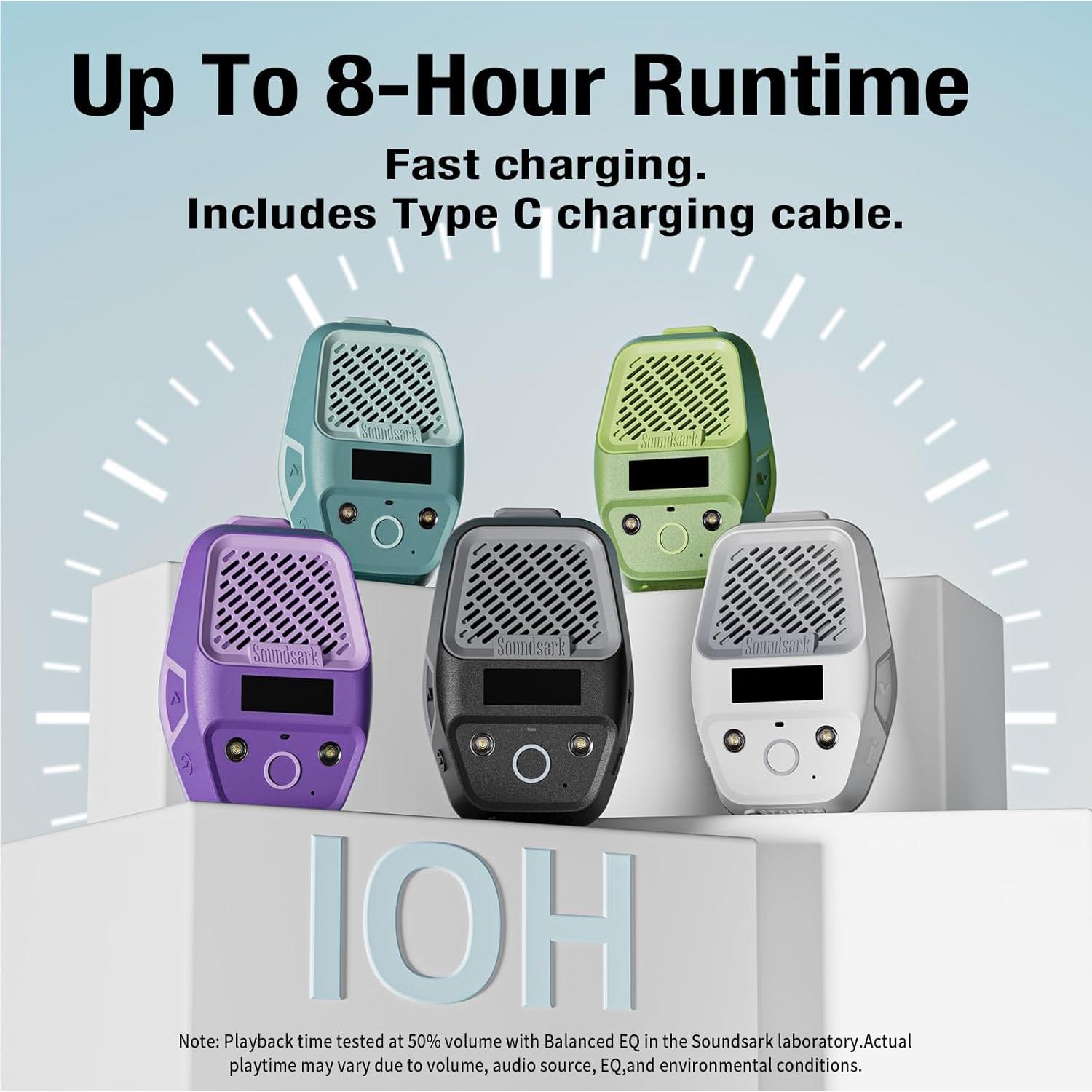 Altavoz Bluetooth Portátil Soundsark STAR1 Impermeable con Reloj LED