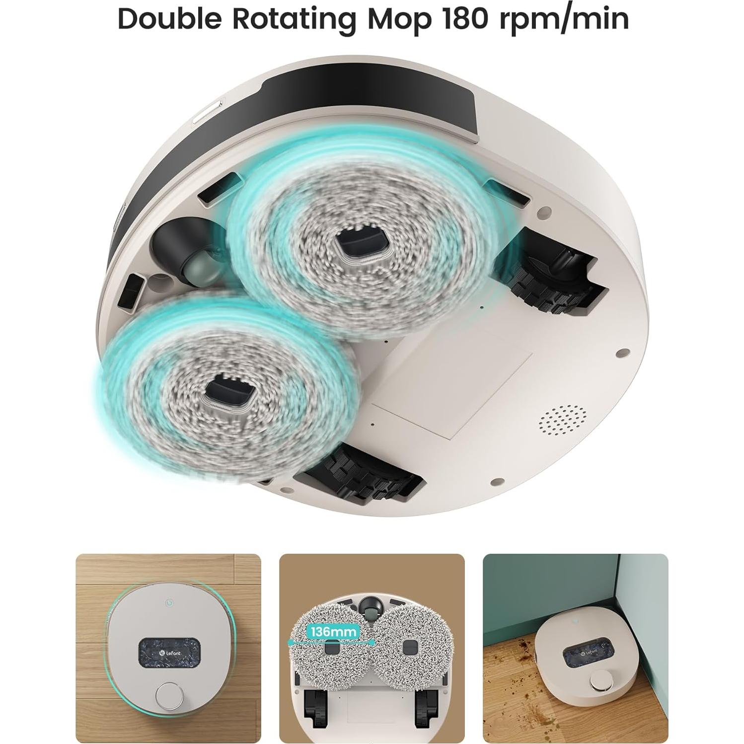 Robot Mopa Lefant T1 con Mapeo Inteligente y Autolimpieza