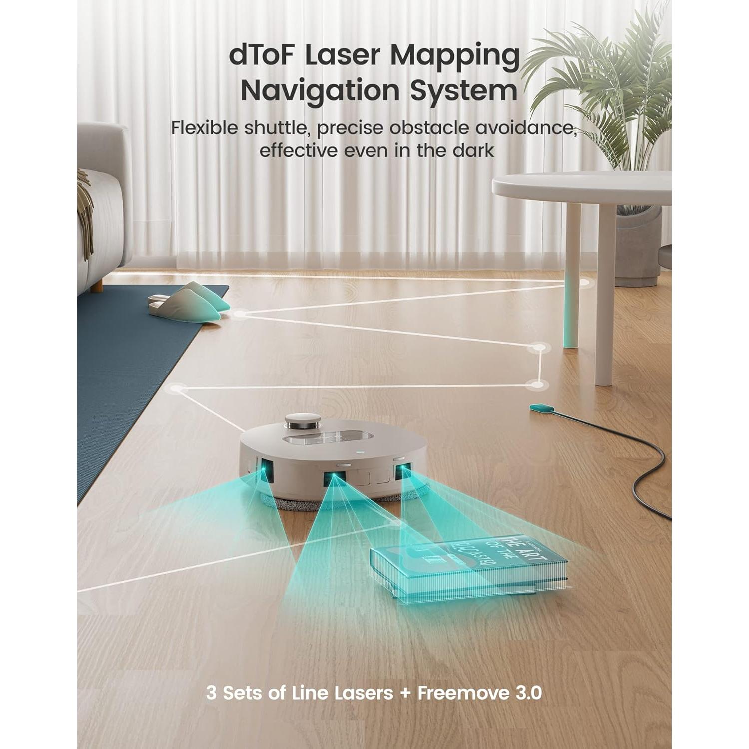 Robot Mopa Lefant T1 con Mapeo Inteligente y Autolimpieza