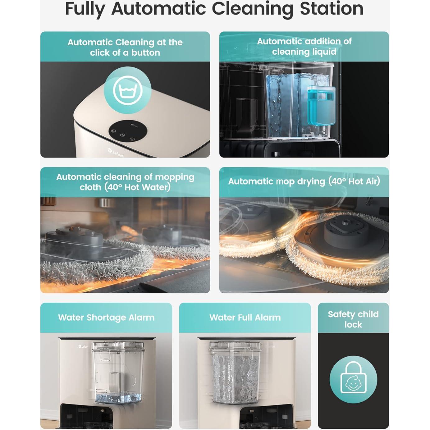 Robot Mopa Lefant T1 con Mapeo Inteligente y Autolimpieza