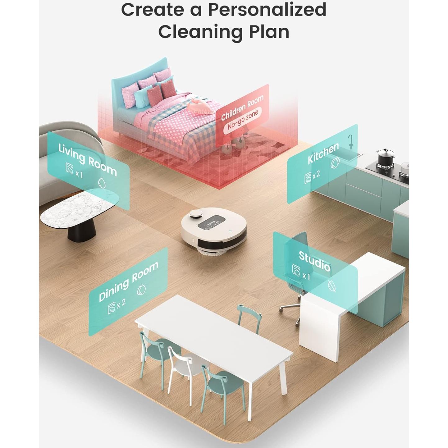 Robot Mopa Lefant T1 con Mapeo Inteligente y Autolimpieza
