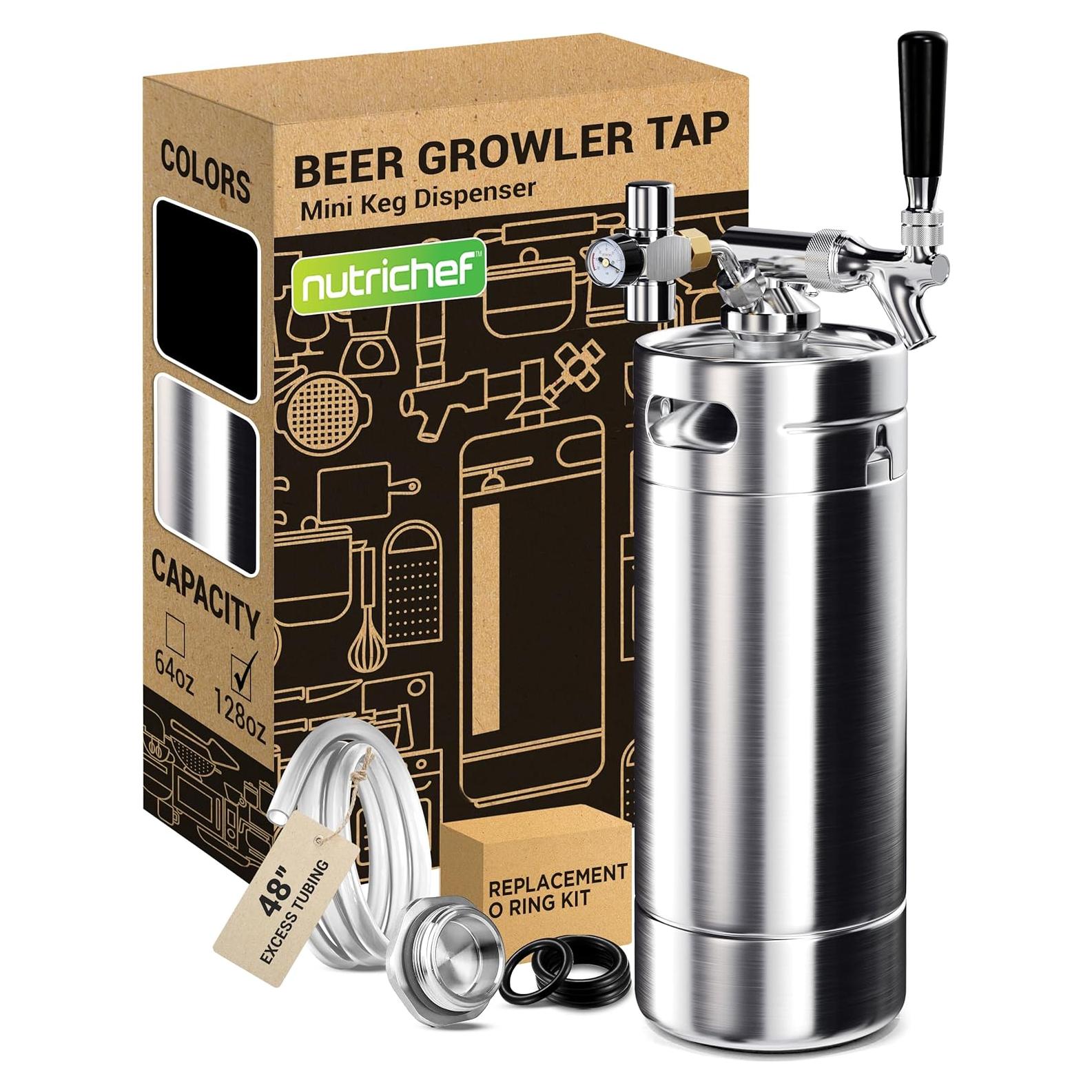 Grifo Presurizado NutriChef PKBRTP100.5 3,79L Acero Inoxidable