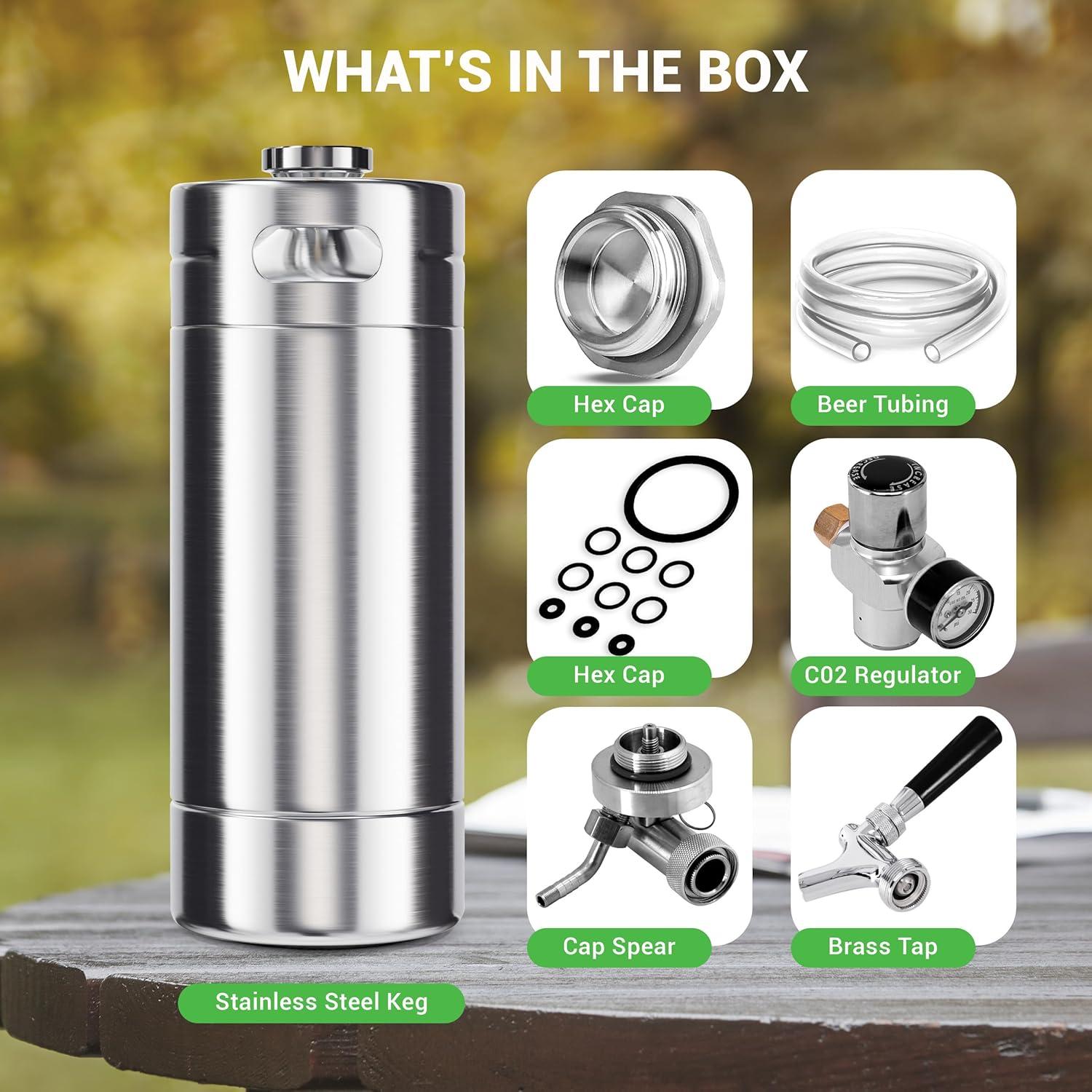 Grifo Presurizado NutriChef PKBRTP100.5 3,79L Acero Inoxidable