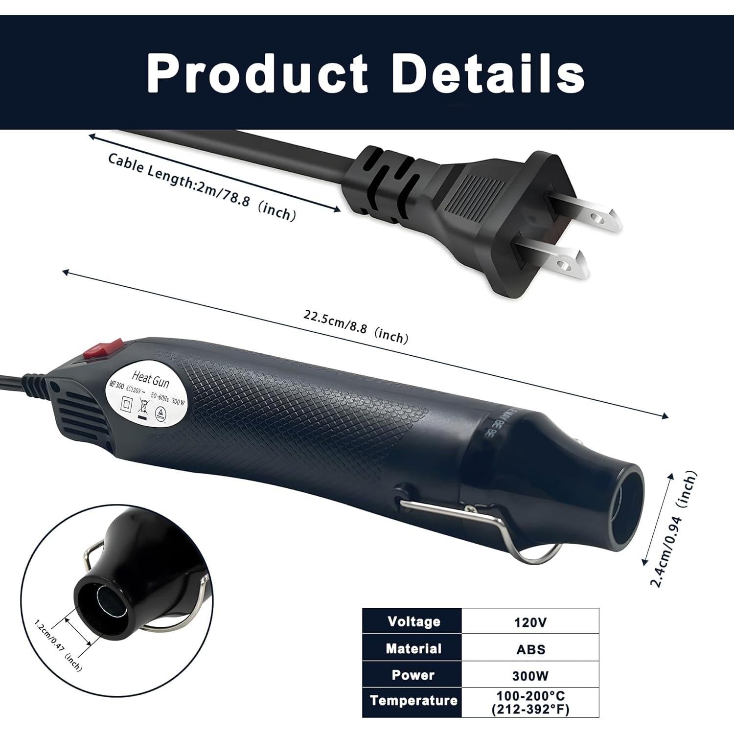 Mini Pistola de Calor QST EXPRESS 300W Doble Temperatura