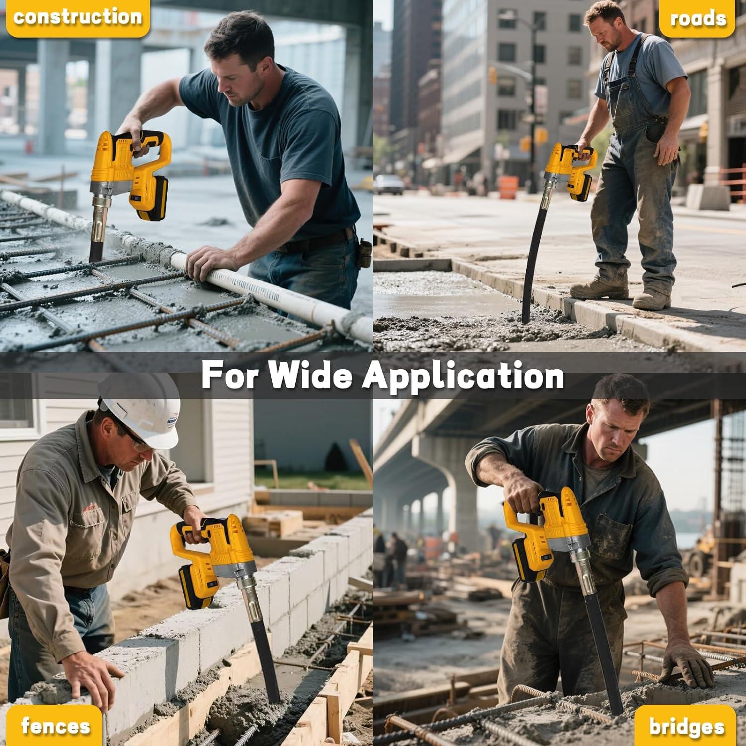 Vibrador de Concreto Inalámbrico Vokoroad 1200W 1.16m