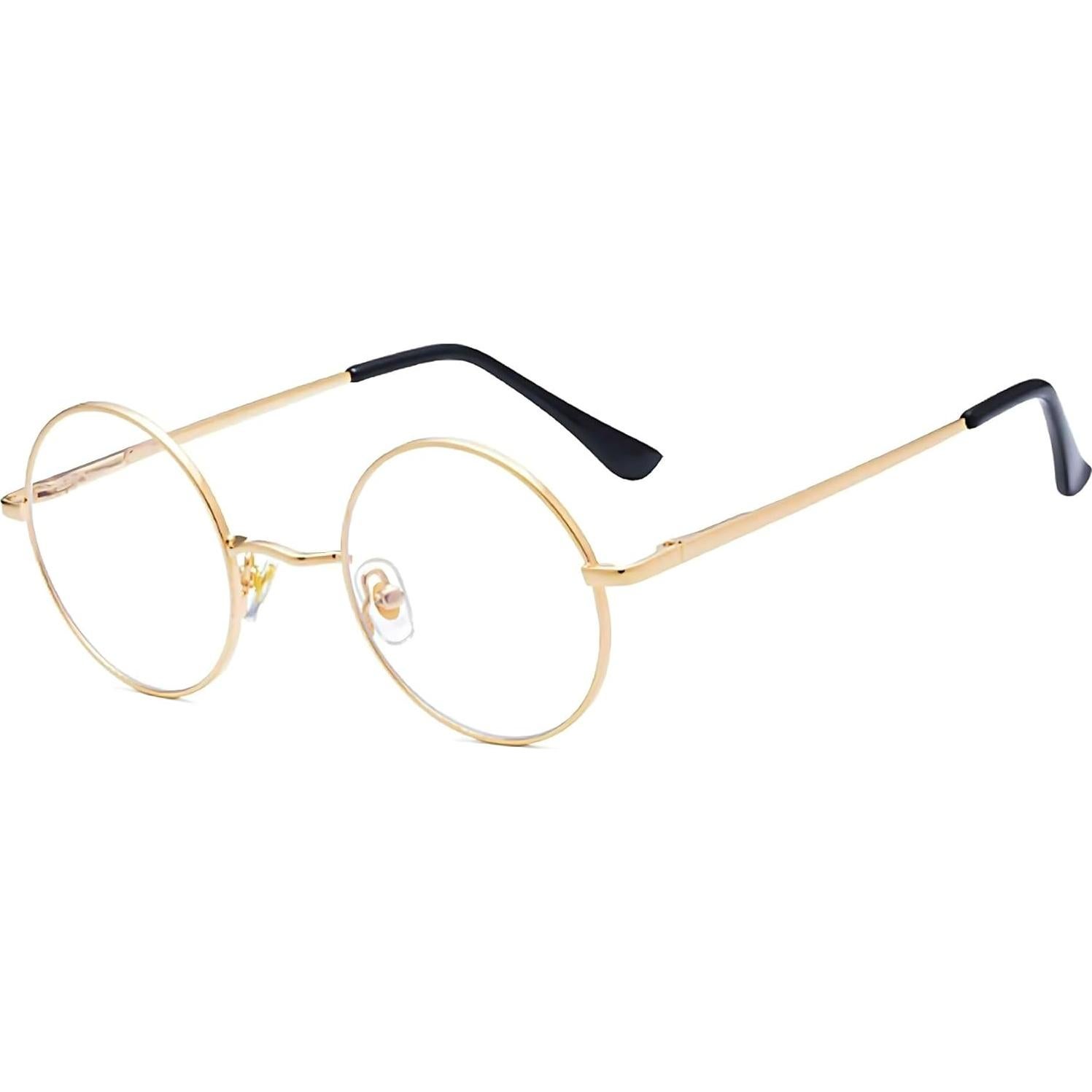 Gafas de Luz Azul Redondas KURSAN Metal Dorado 48mm