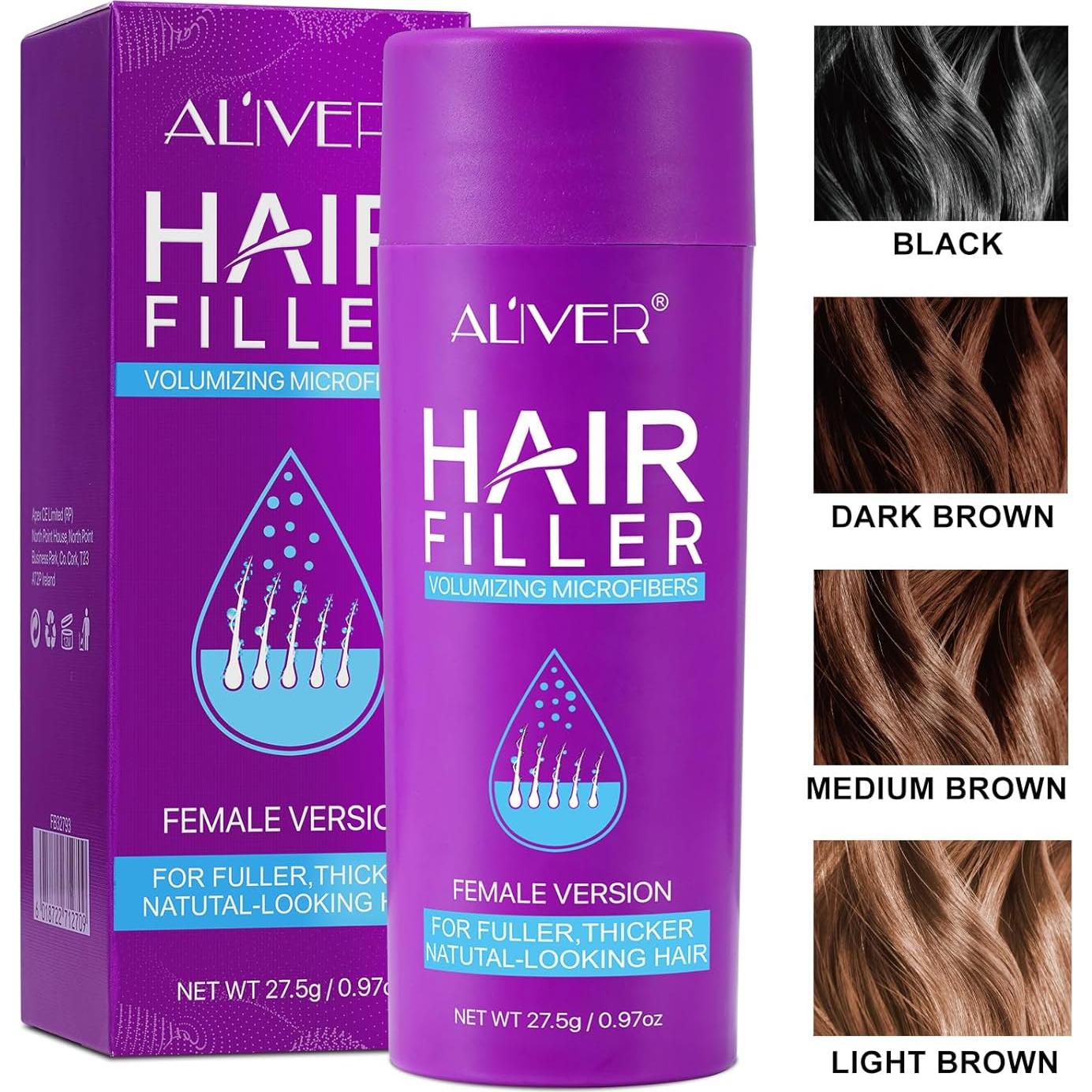 Fibras para Cabello ALIVER - 27.5g - Volumen y Densidad
