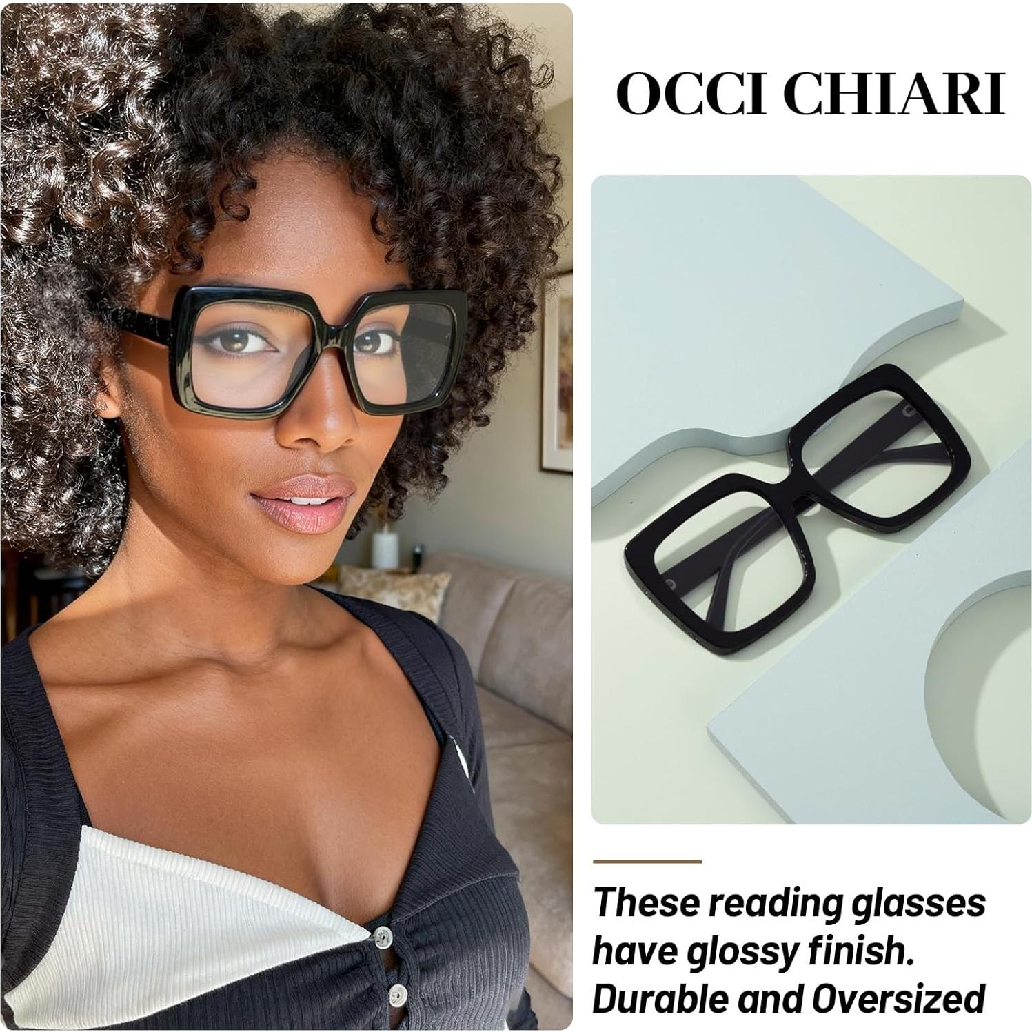 Gafas de Lectura Sobredimensionadas OCCI CHIARI 1.0x Negro