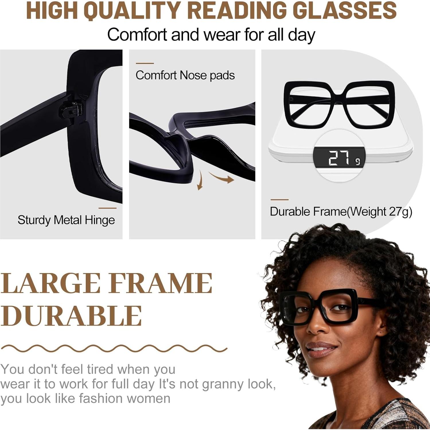 Gafas de Lectura Sobredimensionadas OCCI CHIARI 1.0x Negro