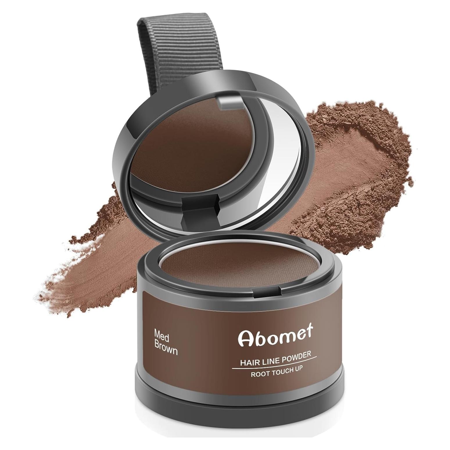 Cobertura Instantánea Raíces Cabello Canoso Polvo ABOMET 3.98g Marrón Medio