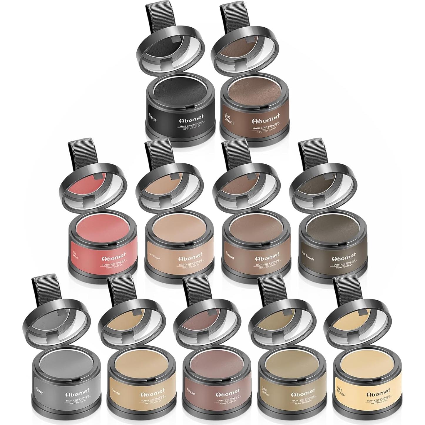 Cobertura Instantánea Raíces Cabello Canoso Polvo ABOMET 3.98g Marrón Medio