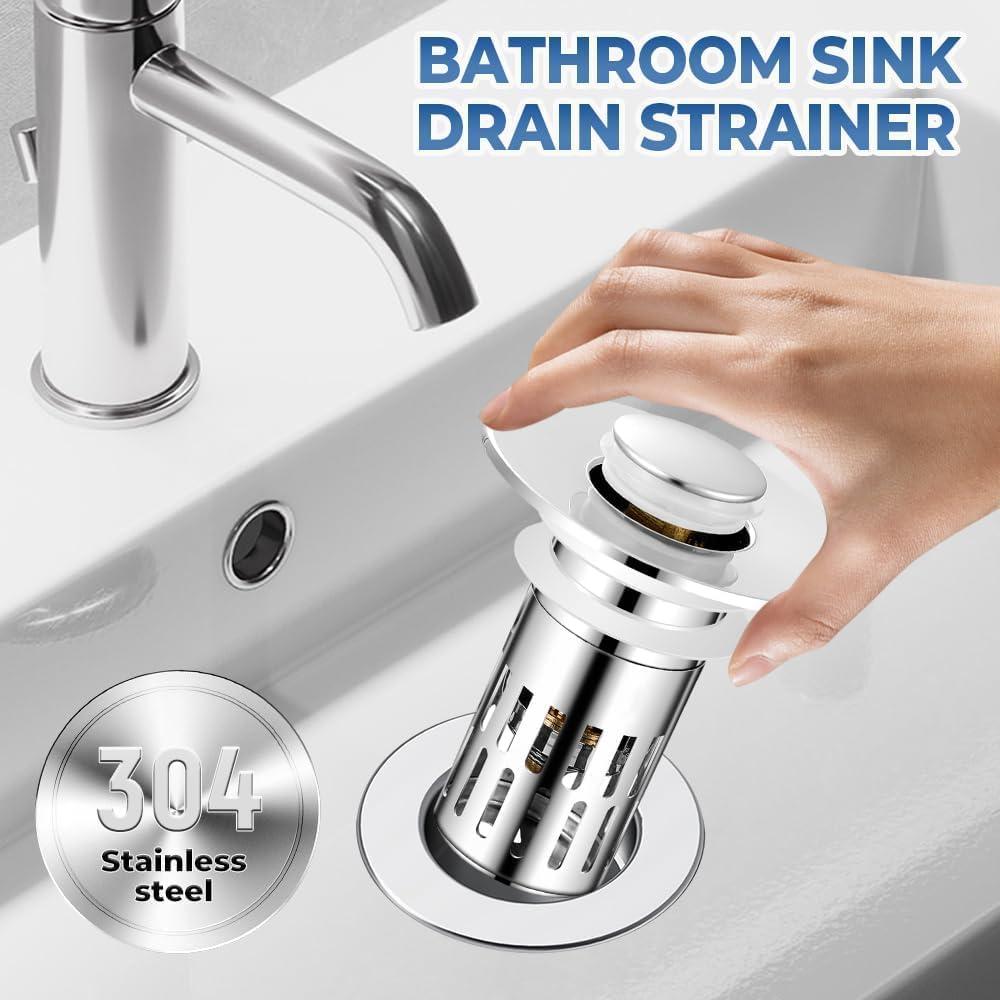 Colador de desagüe acero inoxidable Genérico 6.1x7.1 cm