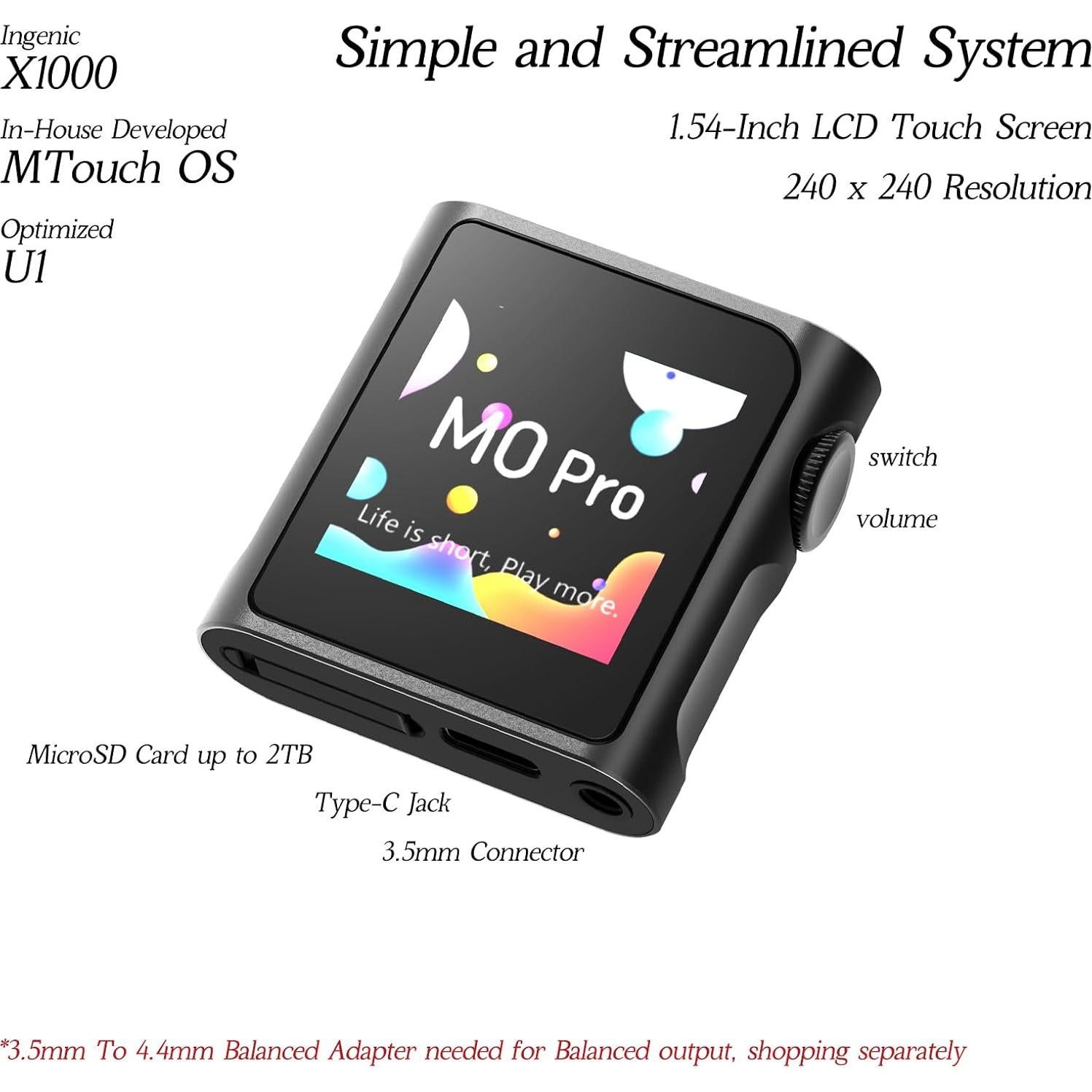 Reproductor de Música MP3 Hi-Res Shanling M0 Pro Bluetooth