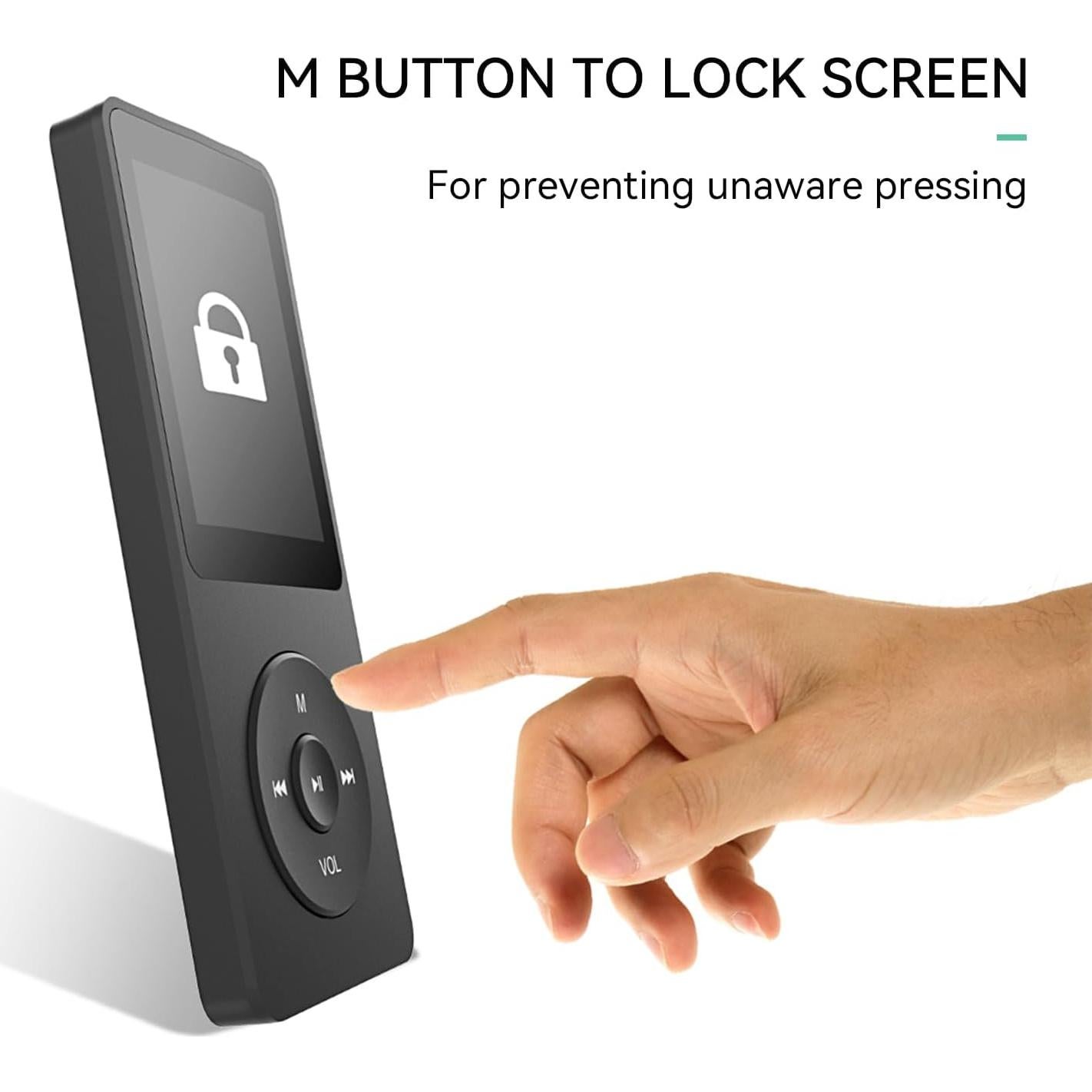 Reproductor MP3 AGPTEK A02 Bluetooth 5.3 32GB Pantalla 1.8"