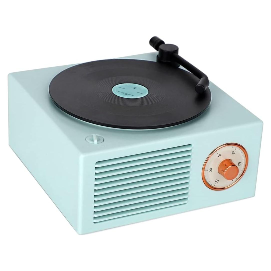 Altavoz Bluetooth Vintage K10 YonTon Azul Portátil 5W