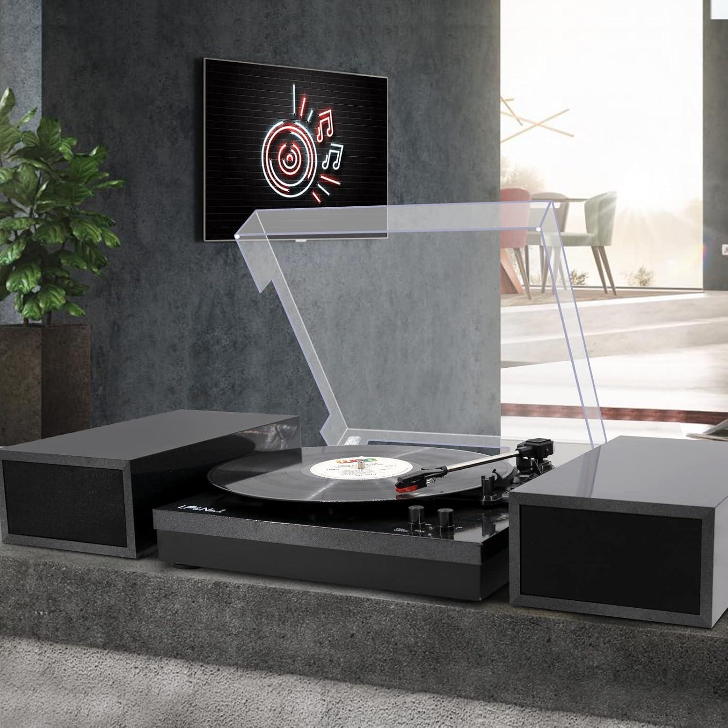 Reproductor de Vinilo LP&No.1 LPSC-a18 con Altavoces Externos