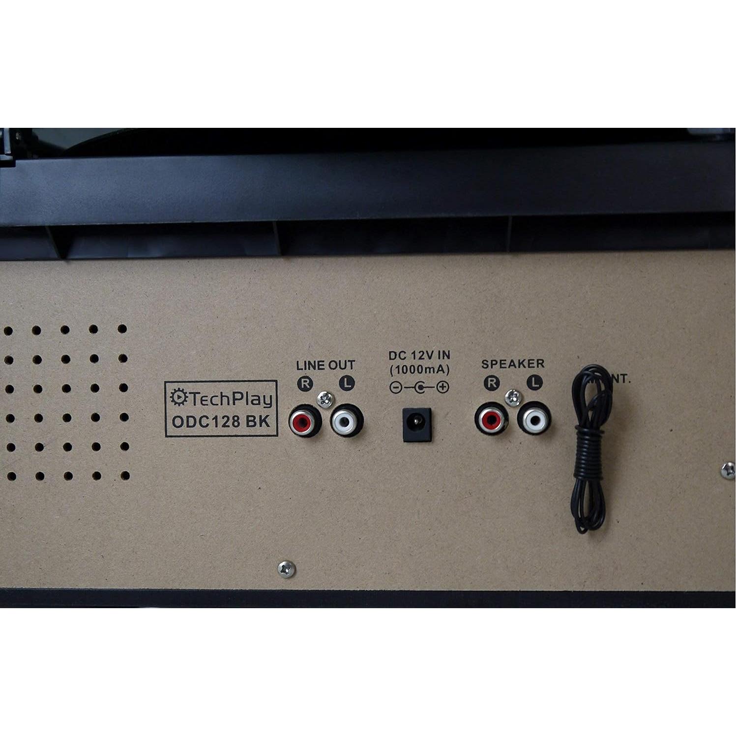 Tocadiscos TechPlay ODC128BT 3 Velocidades Bluetooth Negro