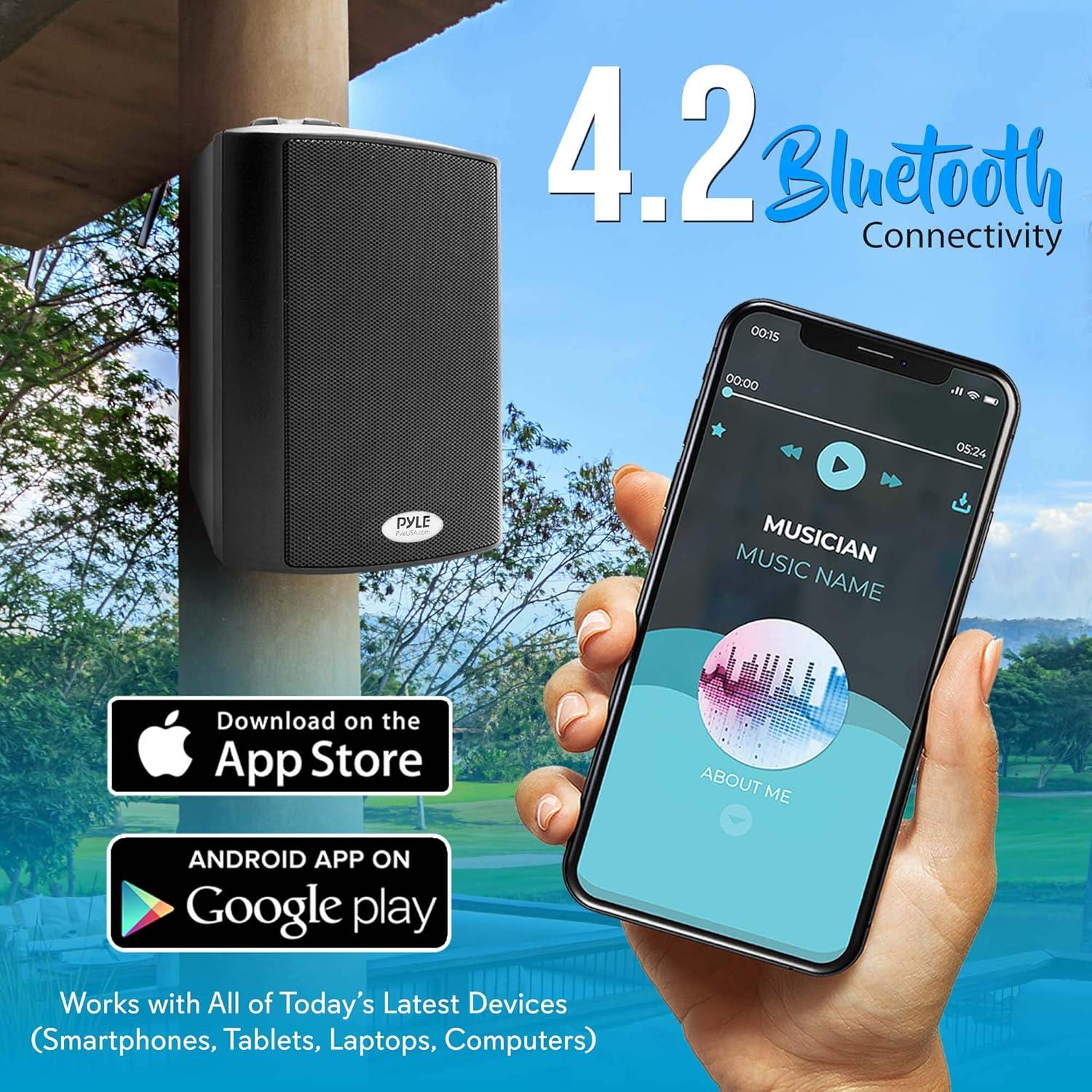 Sistema de Altavoces de Pared Pyle PDWR53BTBK Bluetooth 300W