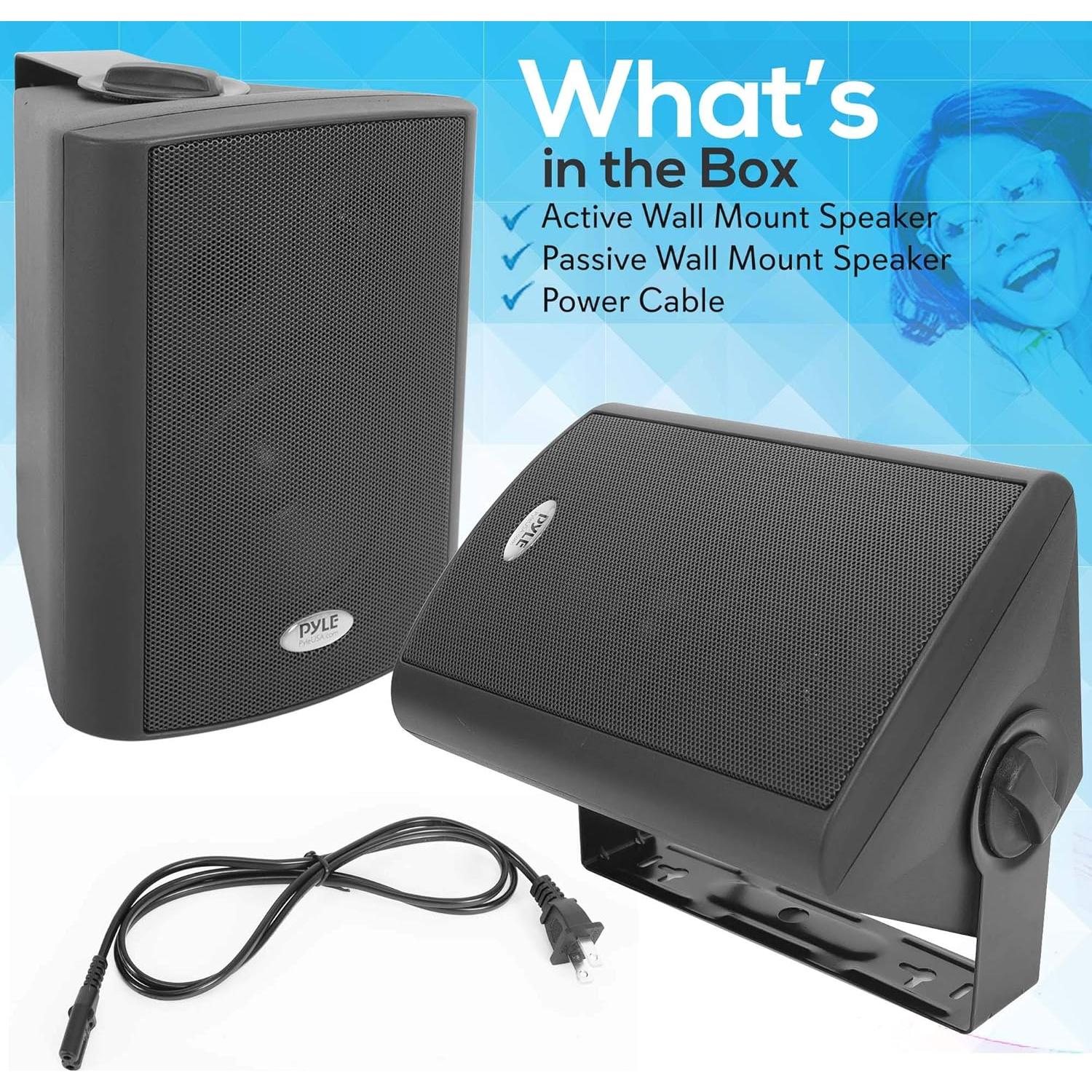 Sistema de Altavoces de Pared Pyle PDWR53BTBK Bluetooth 300W