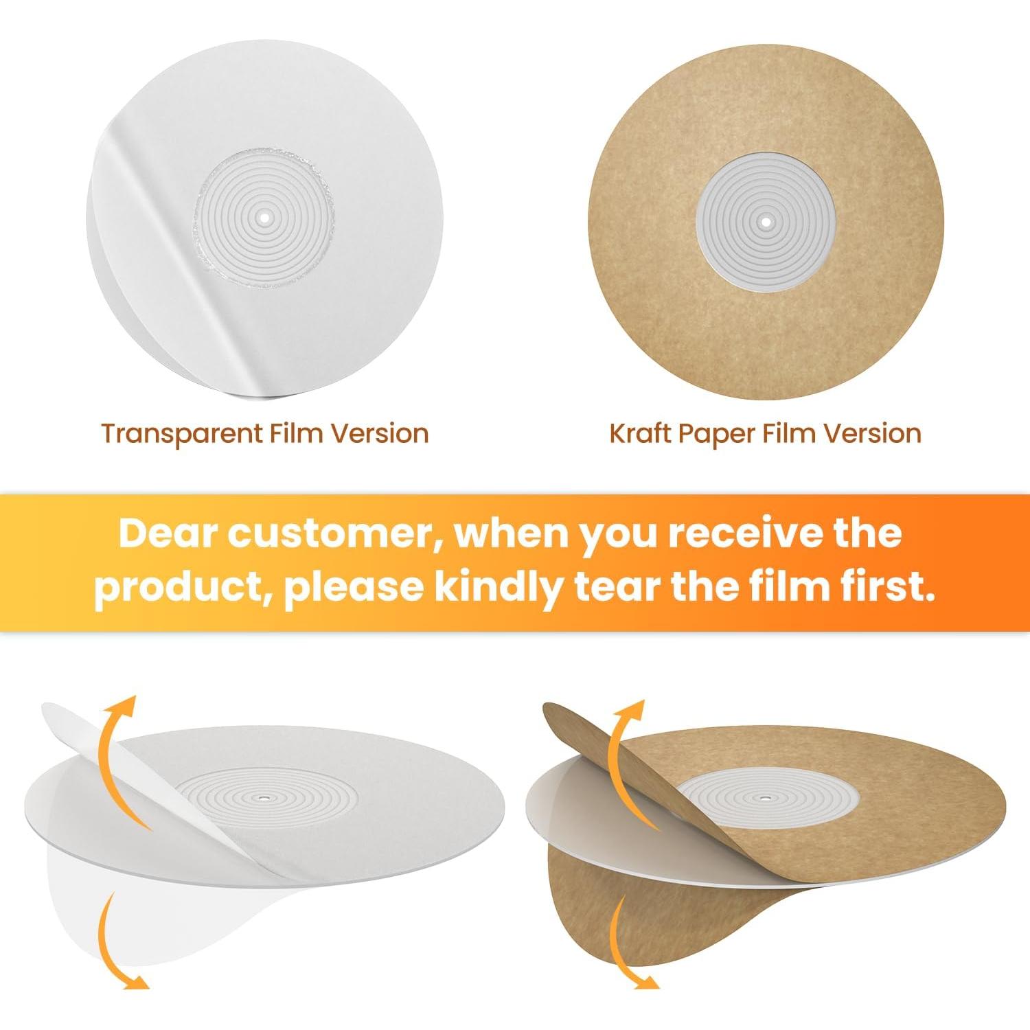 Turntable Mat Record Platter Slipmat: Acrylic Record Player Platter Vinyl Slip Mats for Turntables Antistatic Tighter & Defined Bass, White