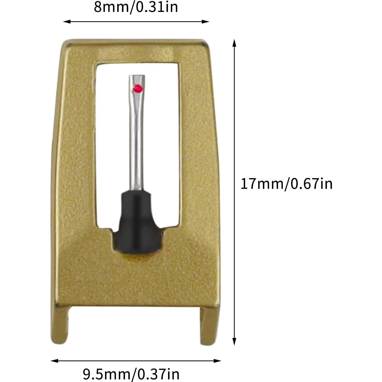 Aguja de tocadiscos de diamante Banpa Oro - Reemplazo Crosley, ION