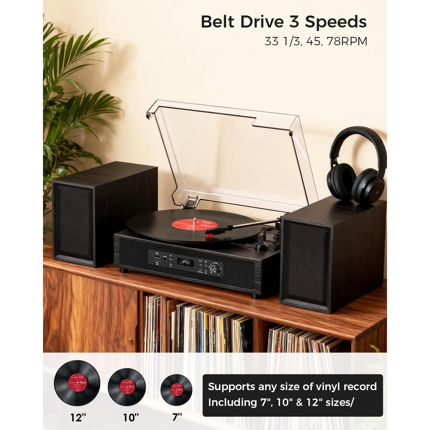 Reproductor de Vinilo Bluetooth DANFI AUDIO TE-003 4+2 Altavoces