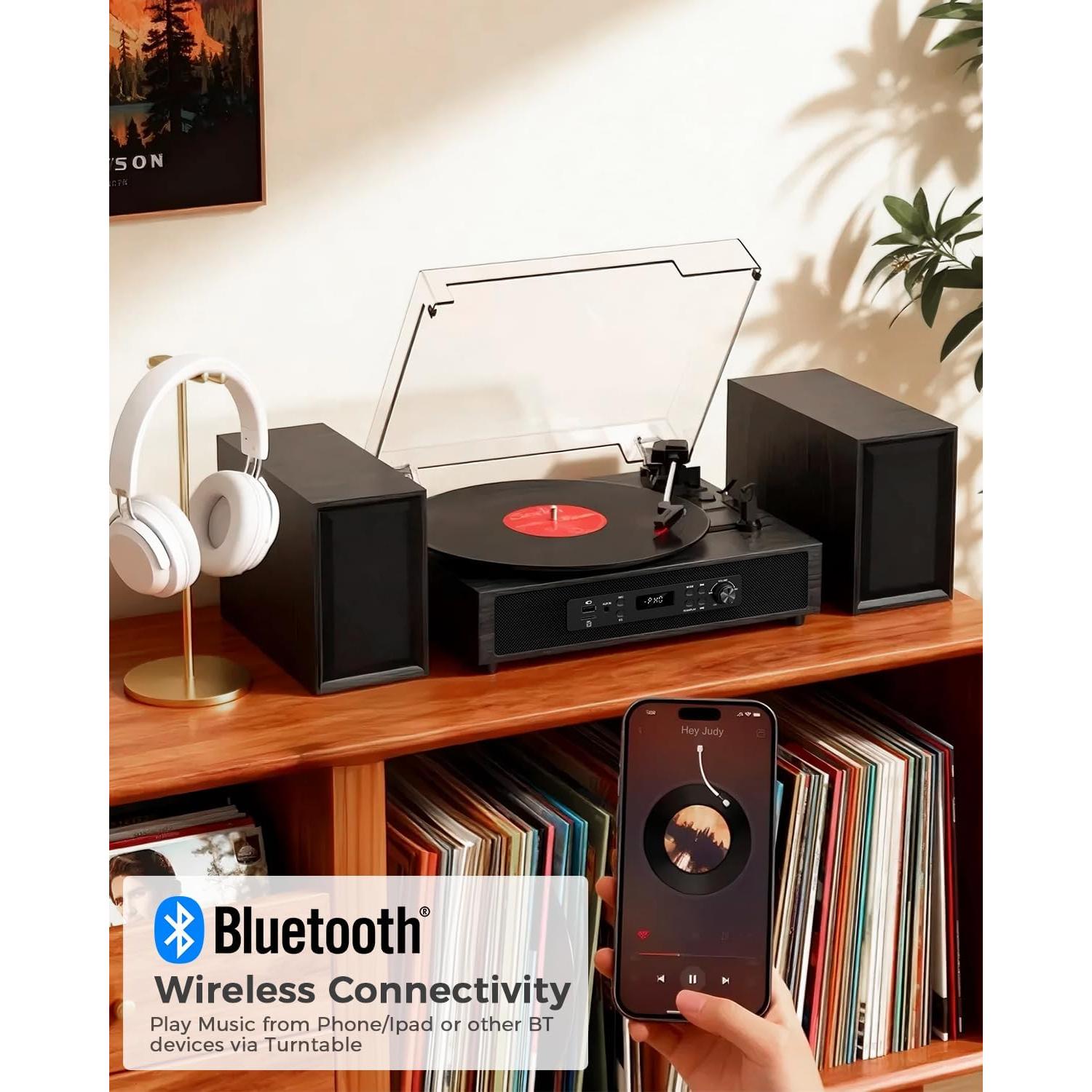 Reproductor de Vinilo Bluetooth DANFI AUDIO TE-003 4+2 Altavoces