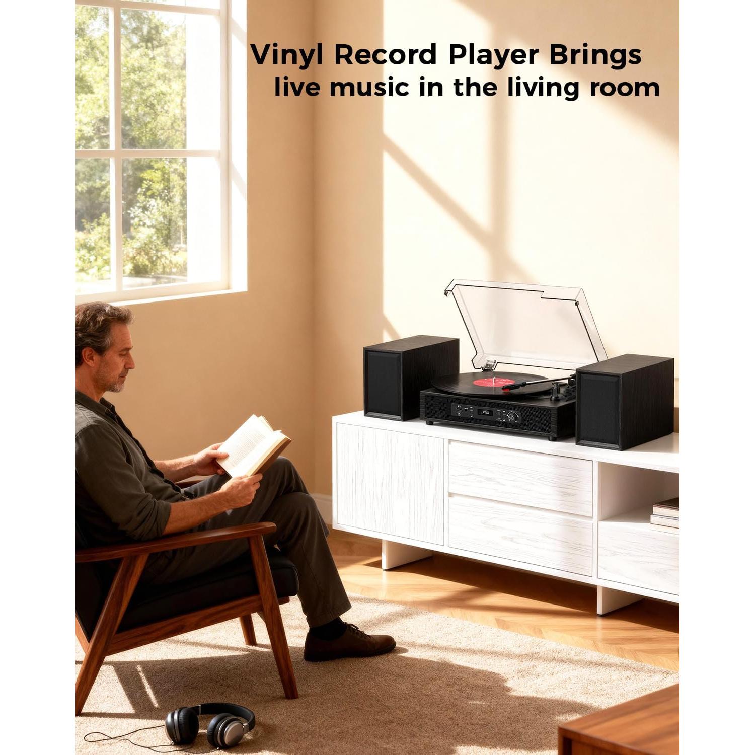 Reproductor de Vinilo Bluetooth DANFI AUDIO TE-003 4+2 Altavoces