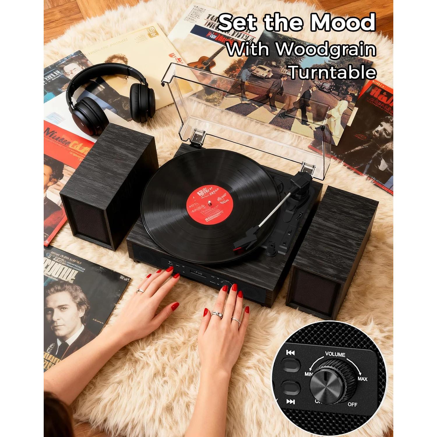 Reproductor de Vinilo Bluetooth DANFI AUDIO TE-003 4+2 Altavoces