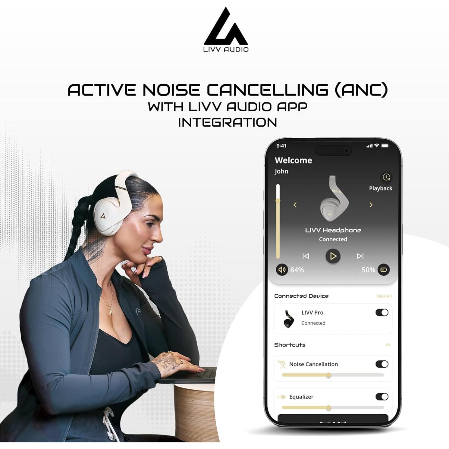 Auriculares Deportivos LIVV Pro Bluetooth 5.3, Negro Mate