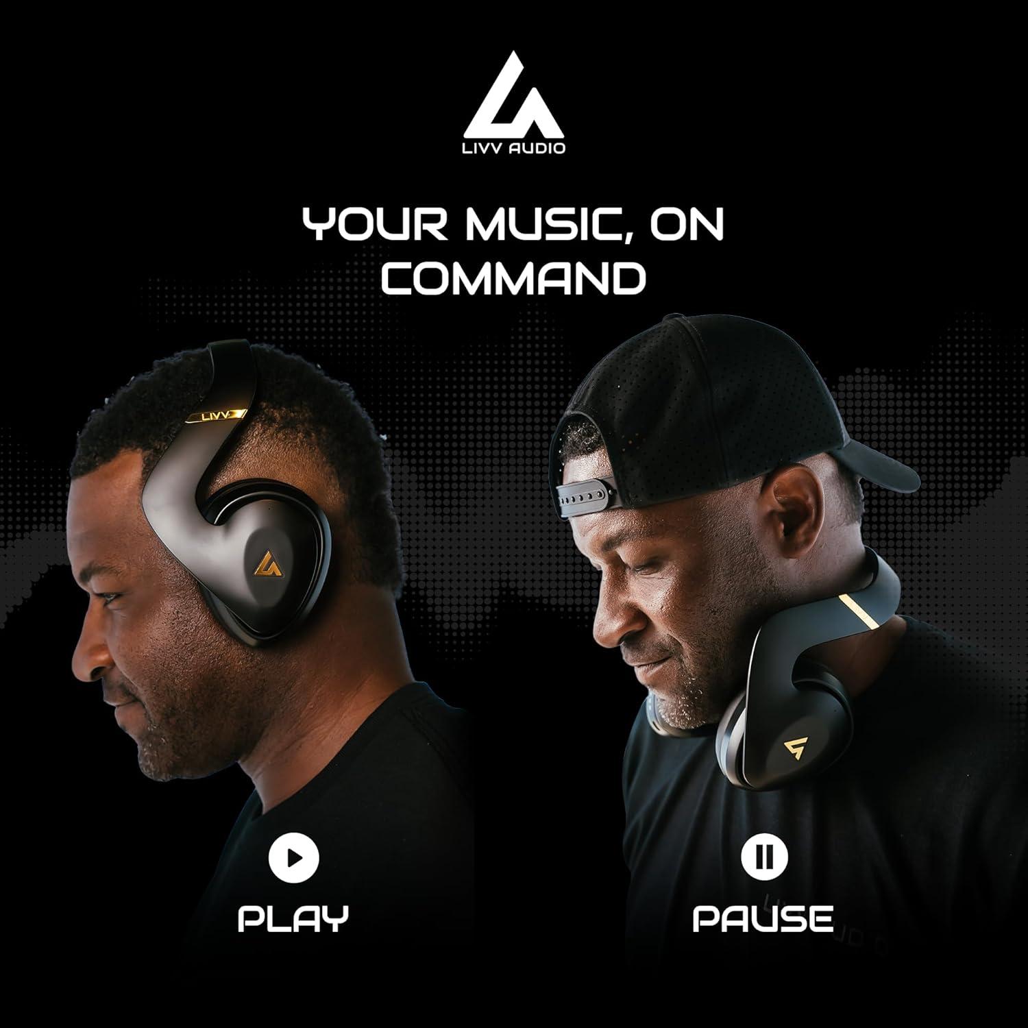 Auriculares Deportivos LIVV Pro Bluetooth 5.3, Negro Mate