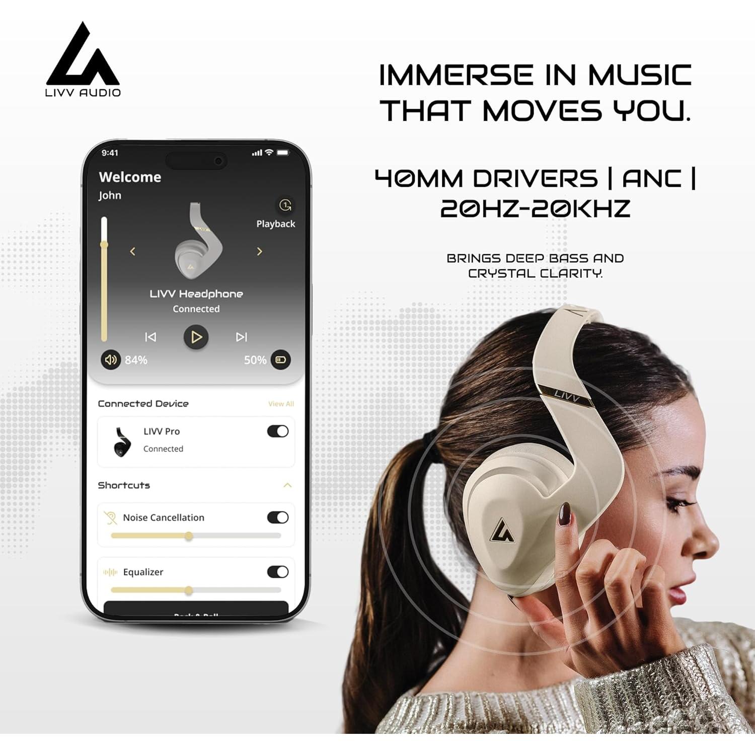 Auriculares Deportivos LIVV Pro Bluetooth 5.3, Negro Mate